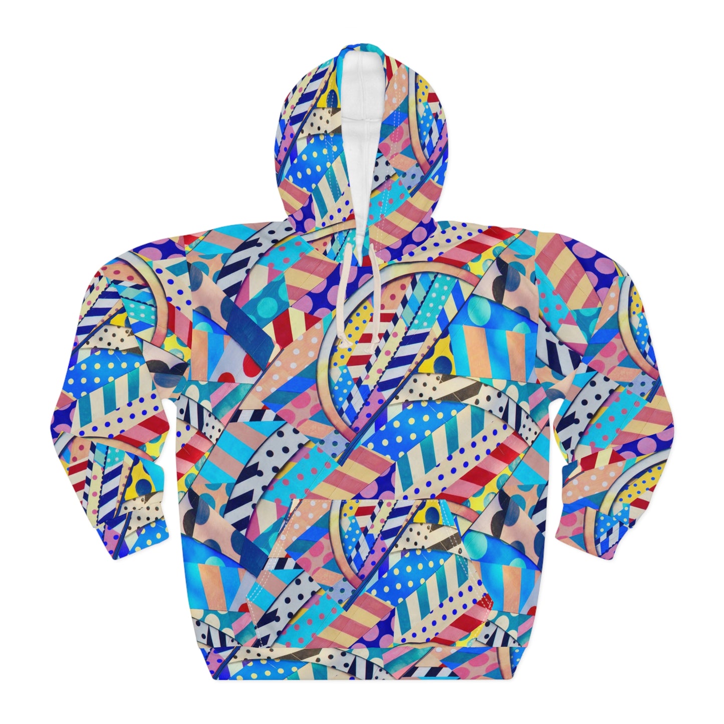 Colorful Abstract Unisex Pullover Hoodie, Trendy Streetwear, Gift for Art Lovers, Cozy Fashion, Unique Layering Piece
