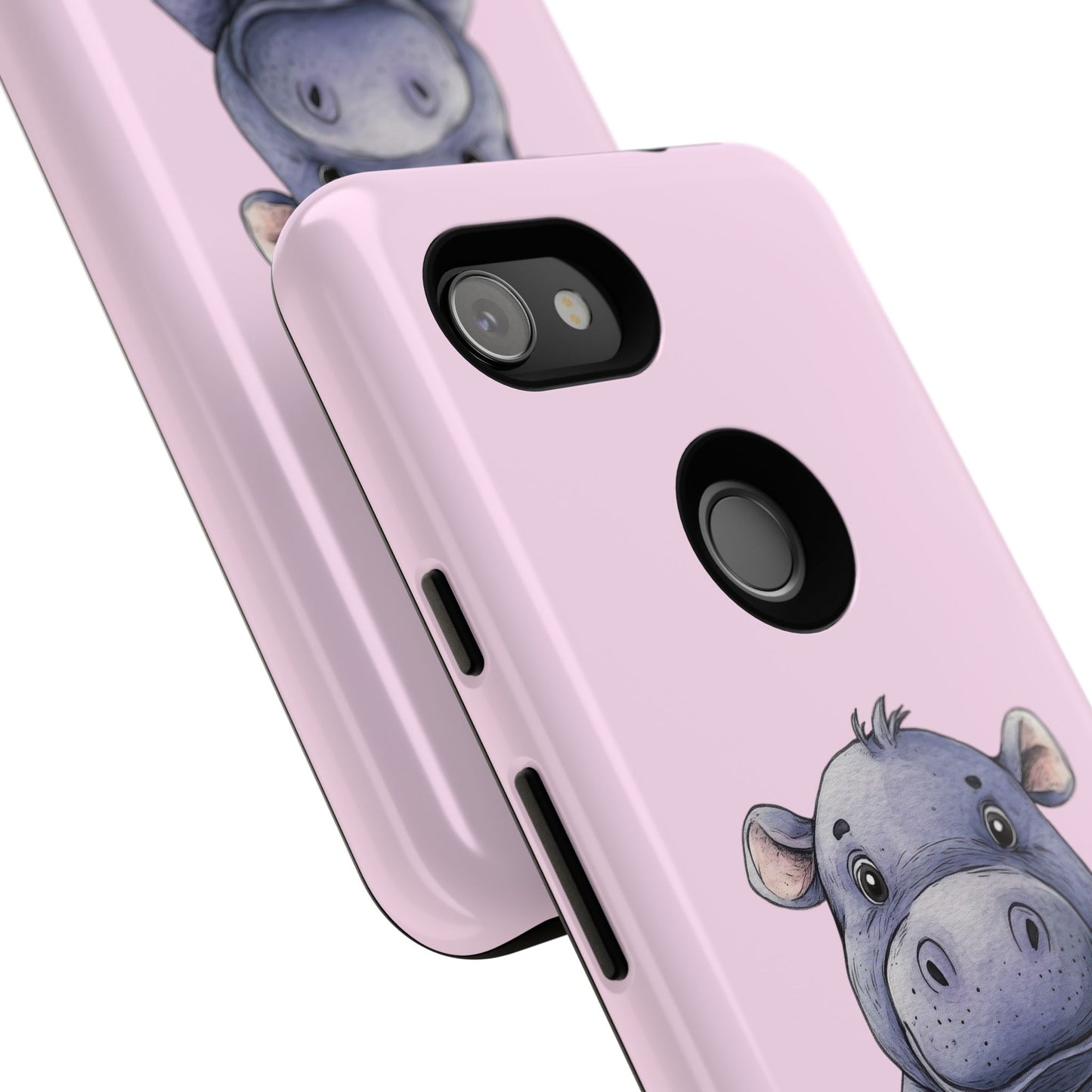 Cute Hippo Phone Case - Tough Cases, Animal Phone Cover, Kawaii Accessories, Gifts for Kids, Unique Tech Gear