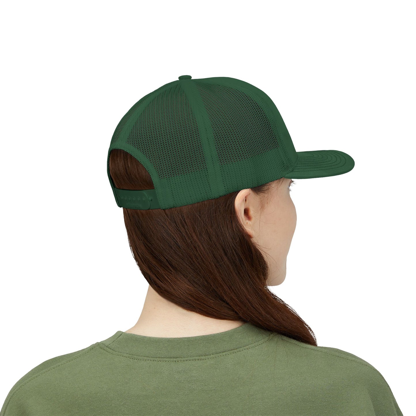 Don’t Look Back Snapback Trucker Cap — Retro Rainbow Embroidered Hat