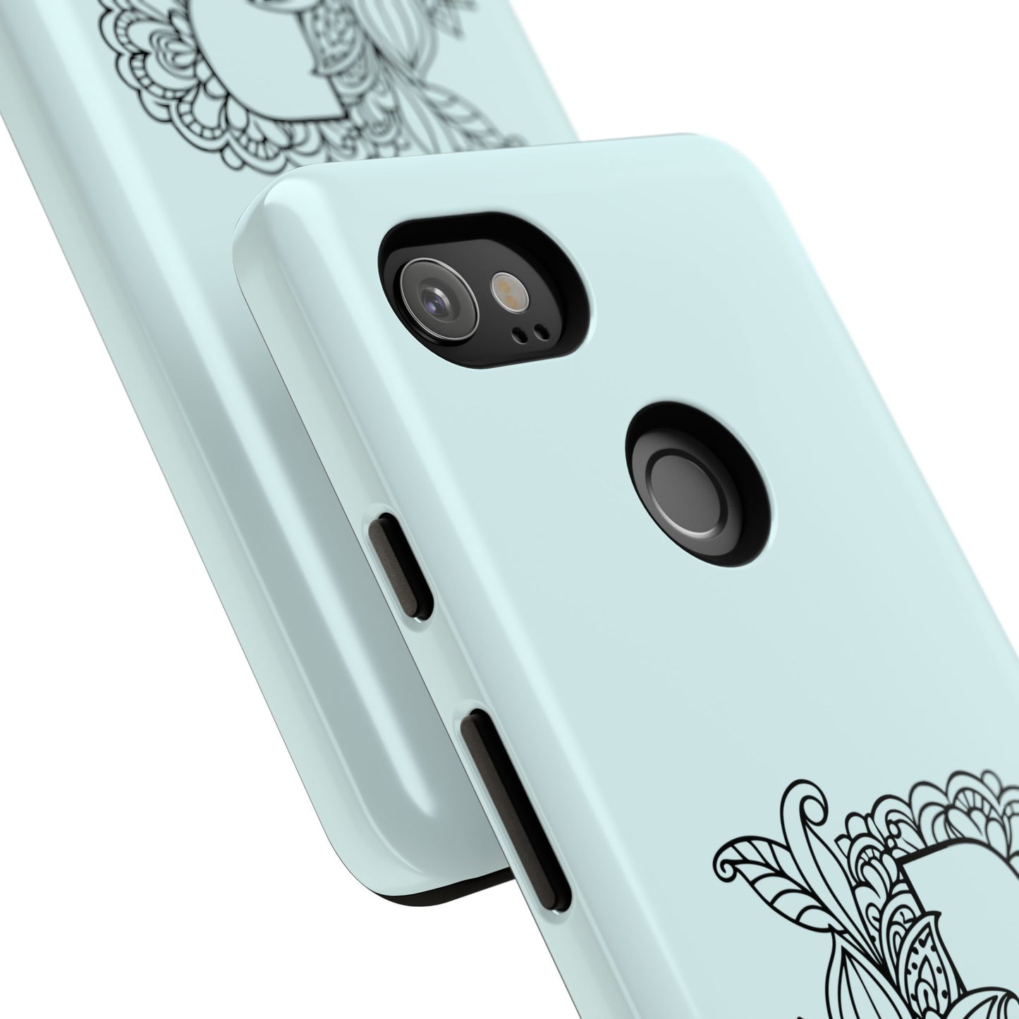 Personalized Tough Phone Case- Letter B, Floral Monogram Cell Phone Cover, Custom Protective Case, Unique Gift, Birthday, Graduation