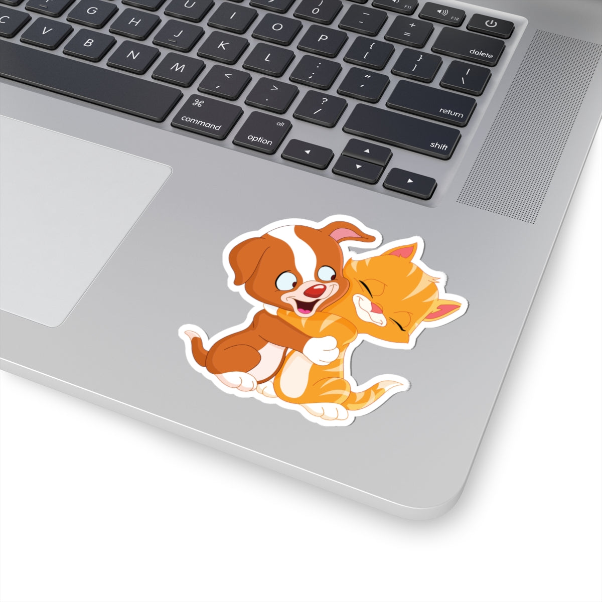 Cute Animal Friendship Kiss-Cut Stickers, Dog and Cat Art Stickers for Laptop, Scrapbooking, Gifts, Kids Decor, Pet Lovers