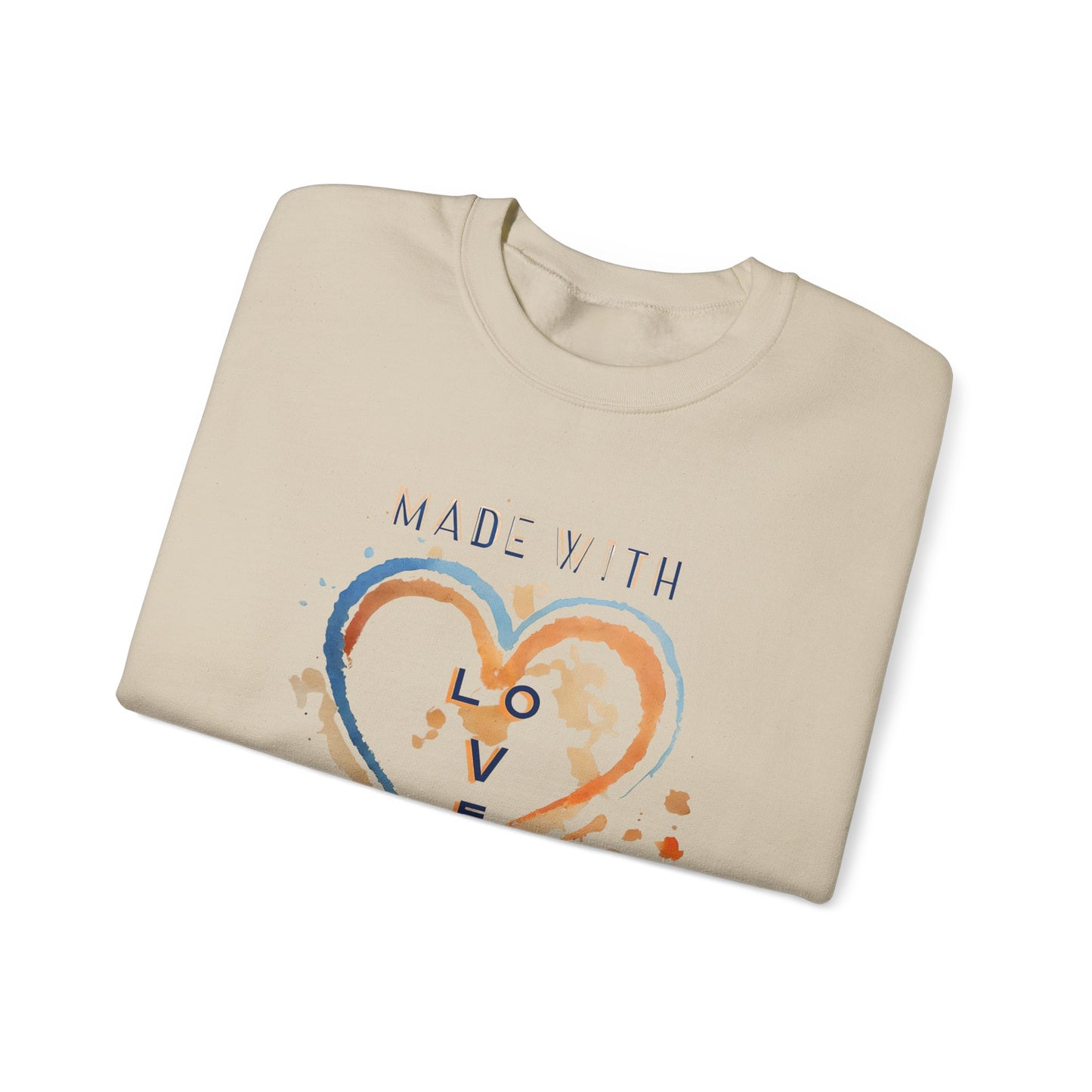 Made with Love Sweatshirt | Cozy Unisex Crewneck | Gift for Everyone | Perfect for Valentine’s Day, Birthdays, or Casual Wear