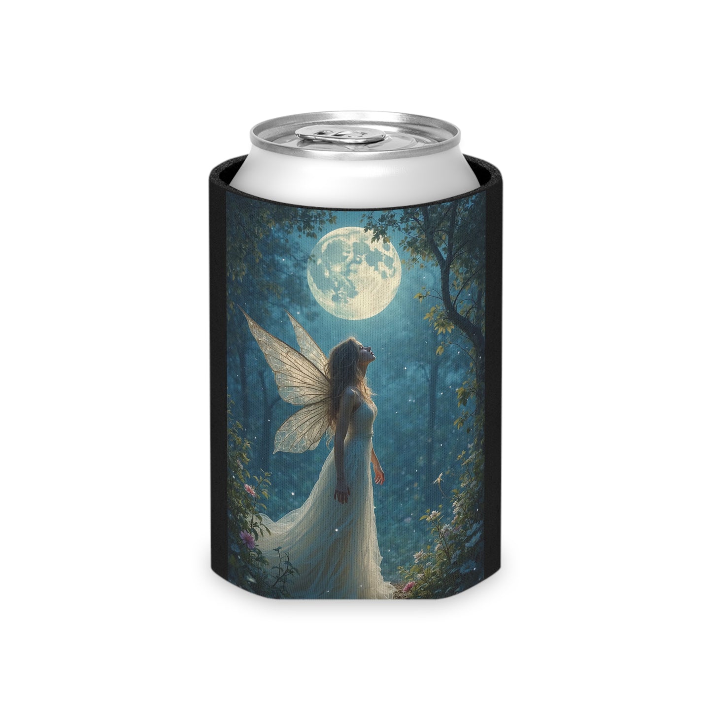 Fairy Moon Can Cooler | Enchanting Beverage Sleeve for Parties, Festivals, Outdoor Events, Gifts, Fairy Lovers