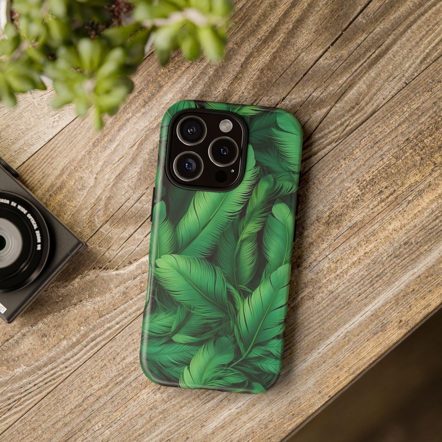 Tough Cases - Tropical Leaf Phone Case, Nature-inspired, Phone Accessory, Gift for Her, Jungle Theme, Eco-Friendly