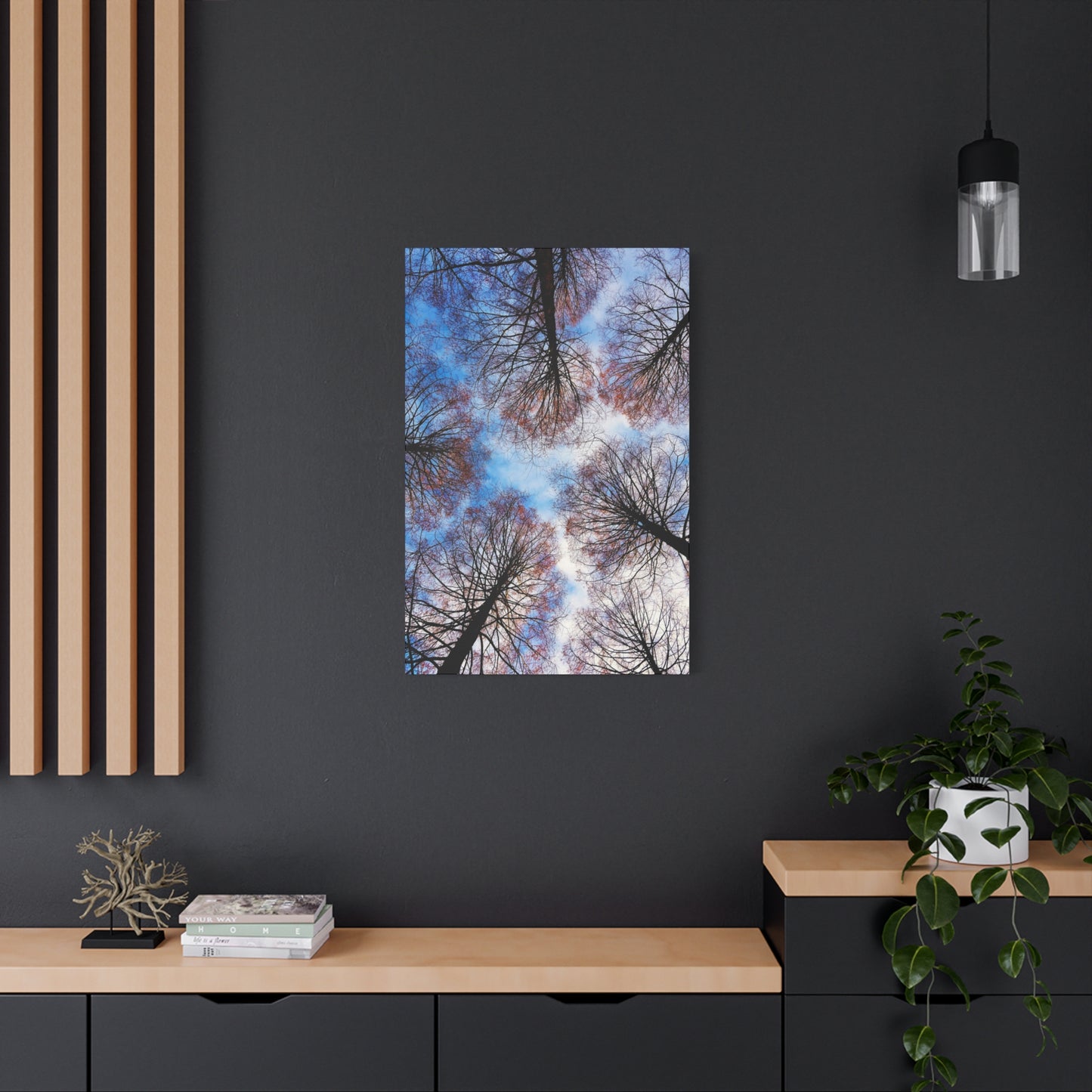 Winter Tree Canopy Matte Canvas Wall Art — Stretched 1.25"