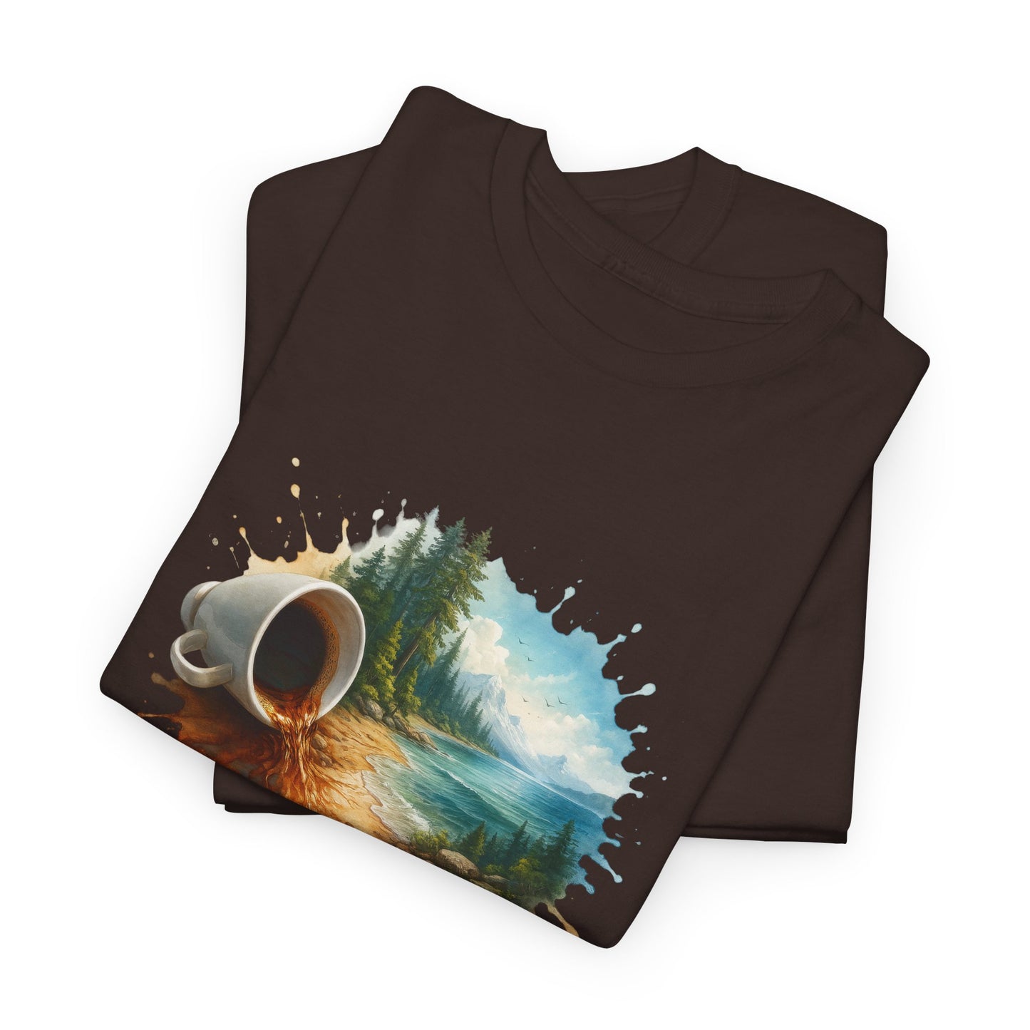 Nature-Inspired Unisex Heavy Cotton Tee, Casual Outfit, Gift for Nature Lovers, Camping Apparel, Outdoor Adventure Shirt