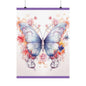 Butterfly Watercolor Wall Poster — Floral Pastel Matte Vertical Print