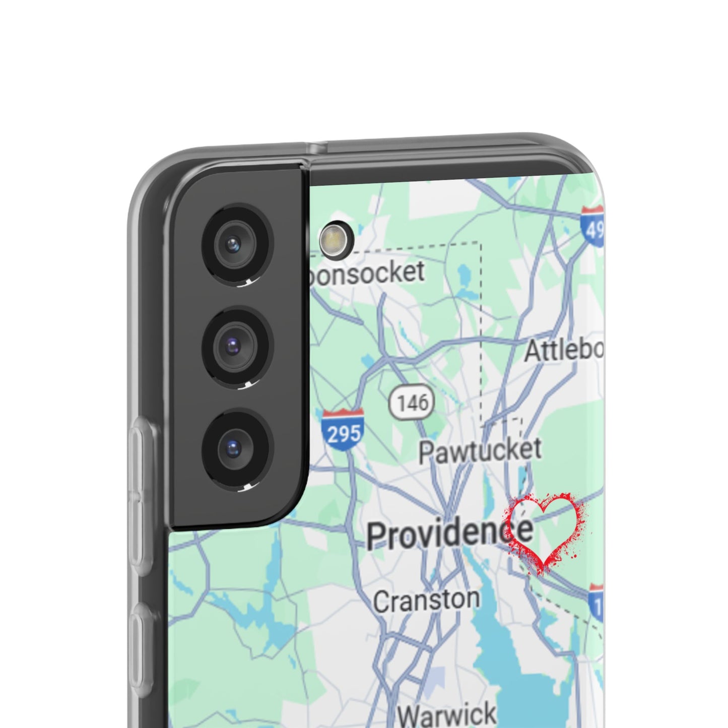 Providence Heart Map Phone Case - Custom Flexible Smartphone Protector, Gift for Her, Map Lover's Accessory, Personalized Case, Travel [...]