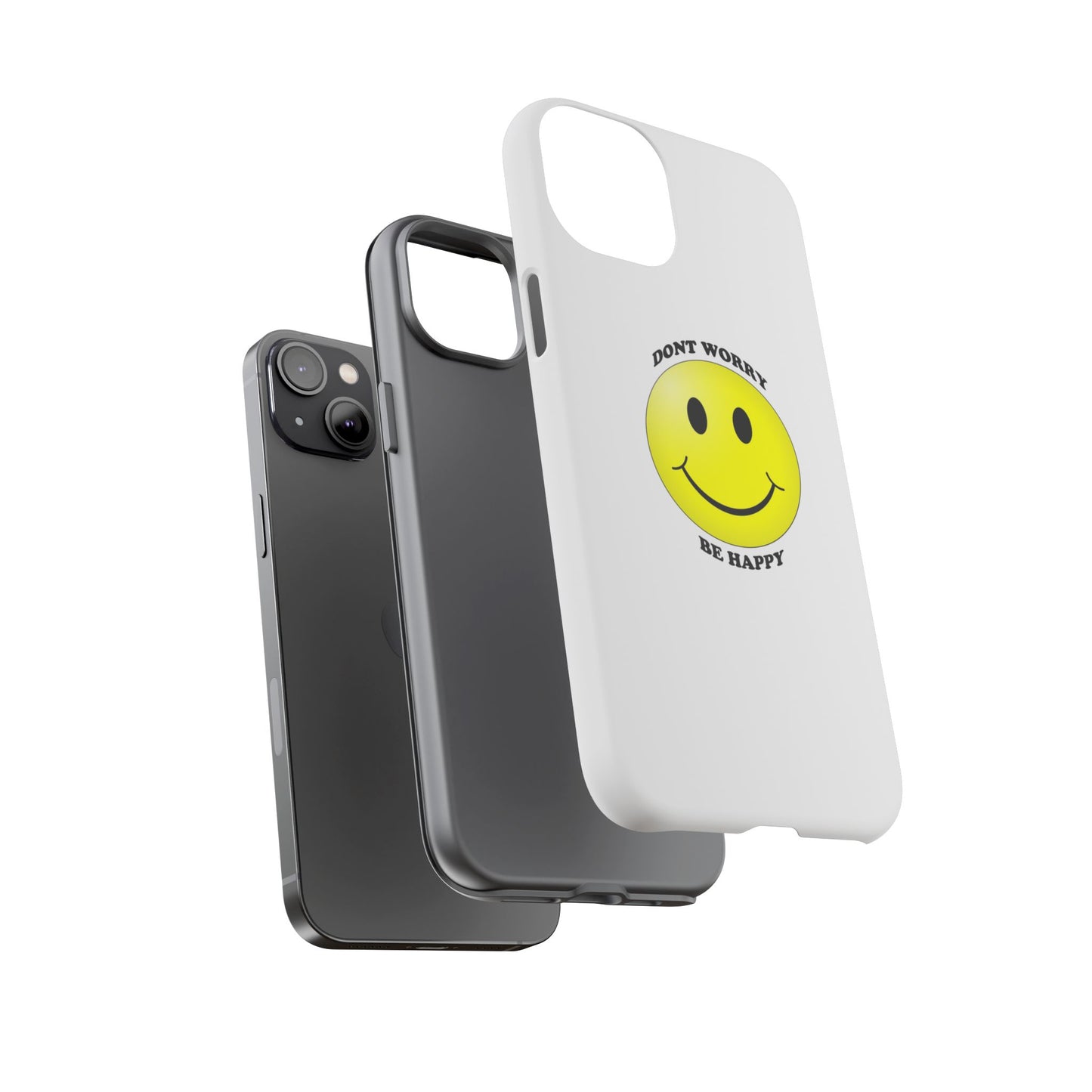 Happy Face Phone Case, Tough Cases, Don’t Worry, Be Happy, Cute Gift for Friends, Positive Vibes, Fun Mobile Accessories