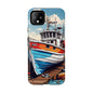 Colorful Fishing Boat Phone Case | Nautical Gift, Marine Design, Coastal Aesthetic, Summer Vibes, Sea Lover's Accessory