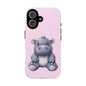 Cute Hippo Phone Case - Tough Cases, Animal Phone Cover, Kawaii Accessories, Gifts for Kids, Unique Tech Gear