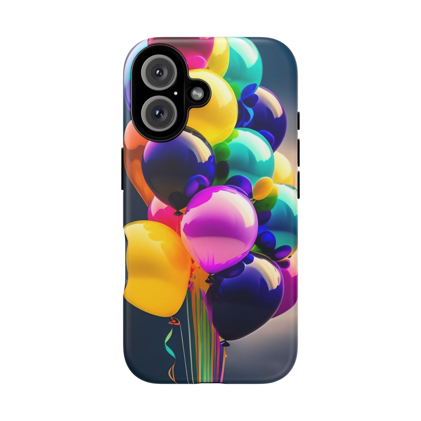 Colorful Balloon Tough Phone Case — Vibrant Party Balloons Protective Cover