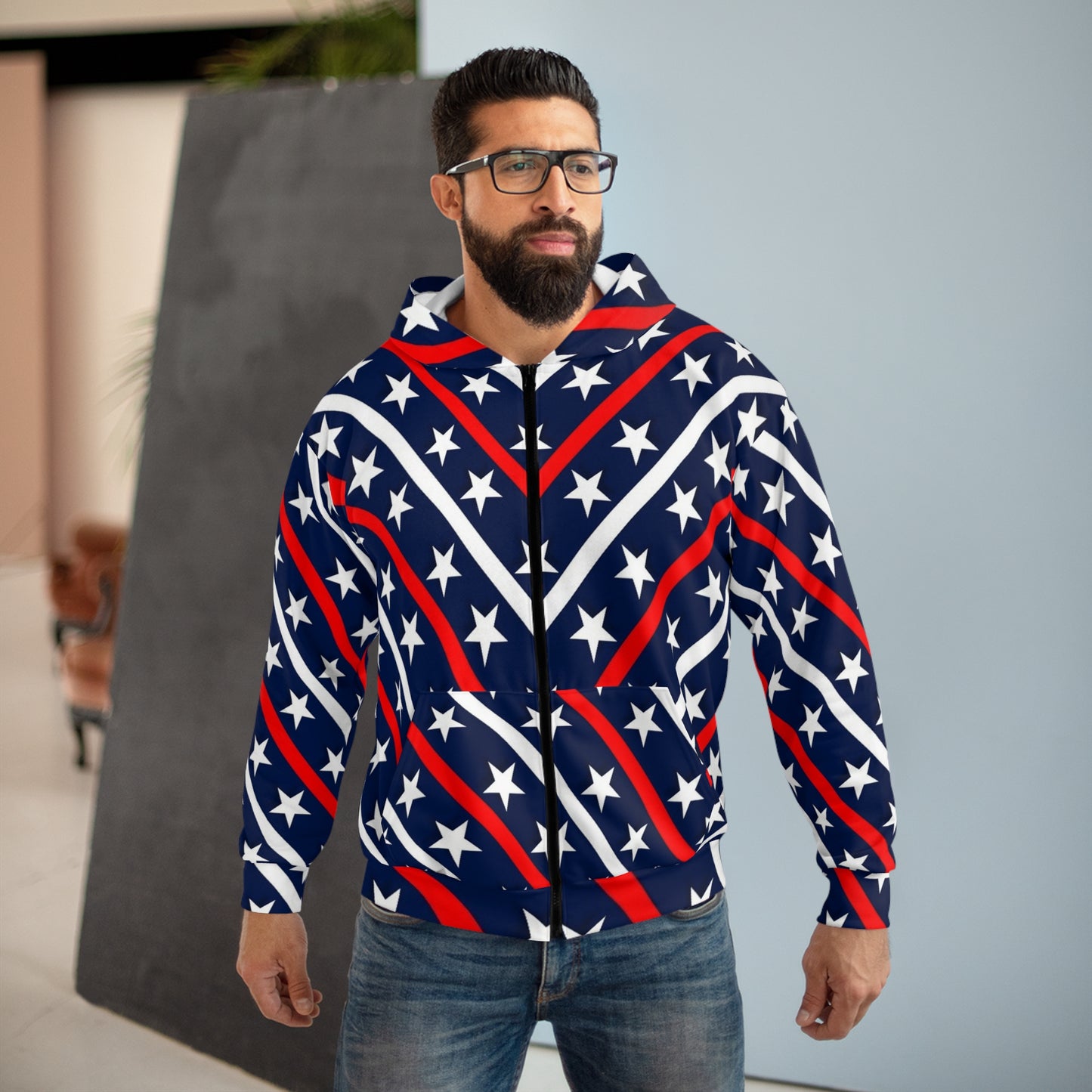 Patriotic Zip Hoodie