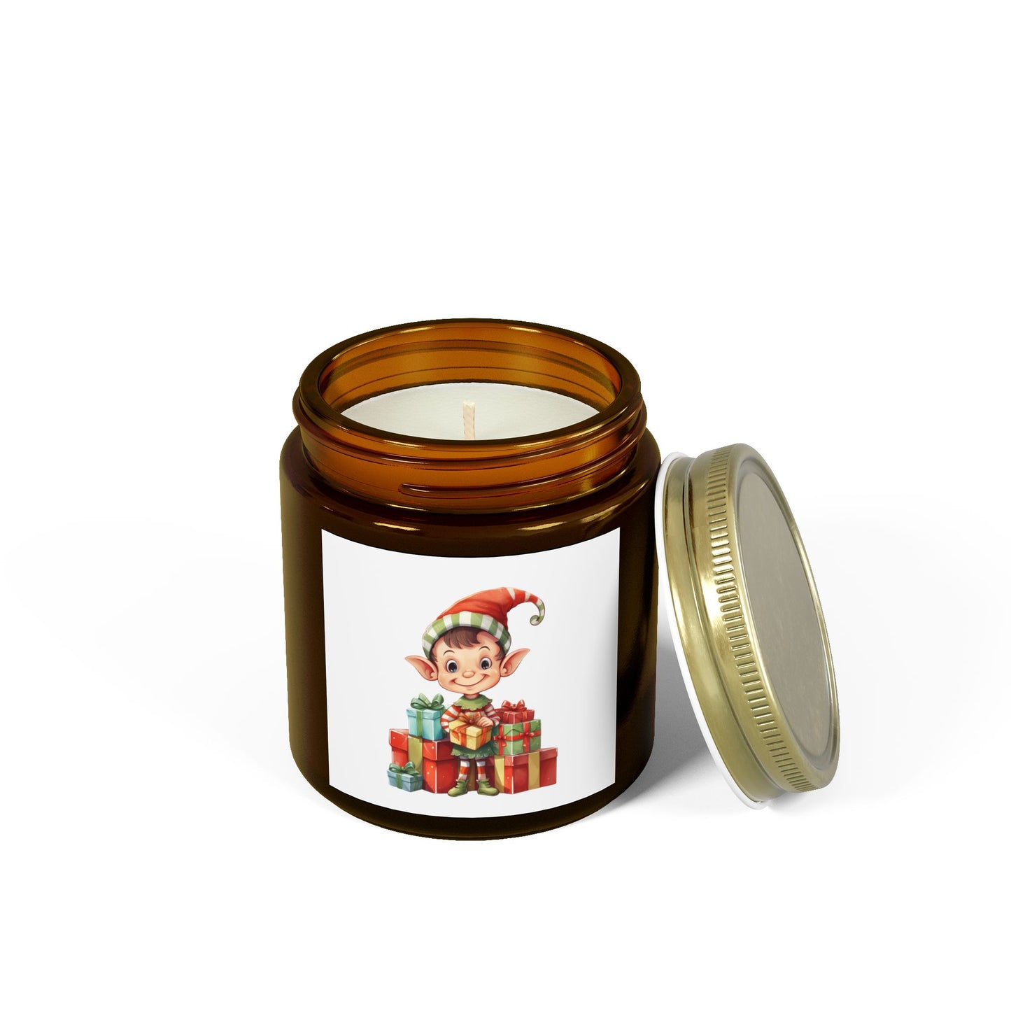 Festive Elf Scented Candle, Cheerful Holiday Decor, Perfect Gift for Christmas, Seasonal Home Fragrance, Joyful Aromatherapy