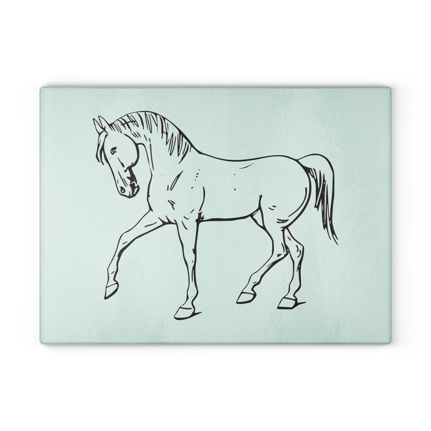 Elegant Horse Glass Cutting Board, Equine Decor, Unique Kitchen Gift, Farmhouse Kitchen, Wedding Gift, Gift for Horse Lovers