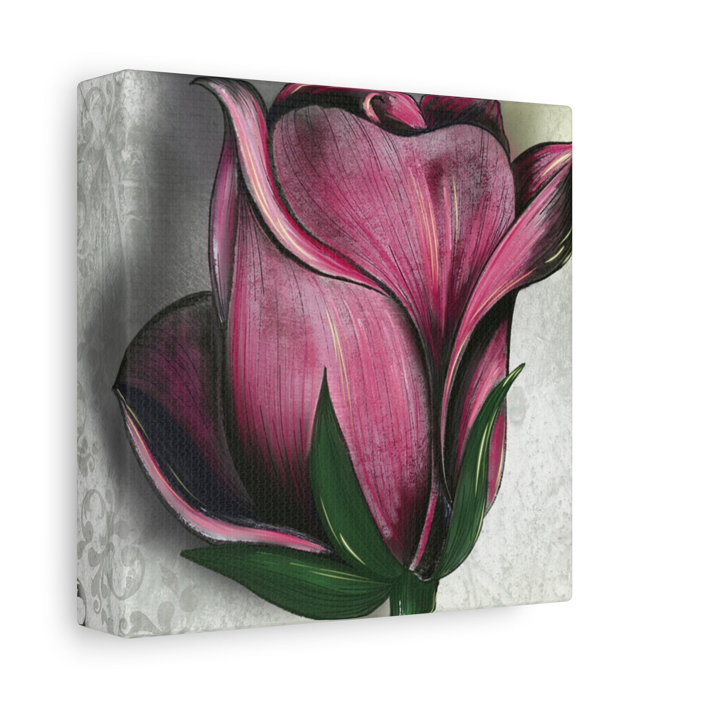 Matte Canvas, Stretched, 1.25" Purple Flowers