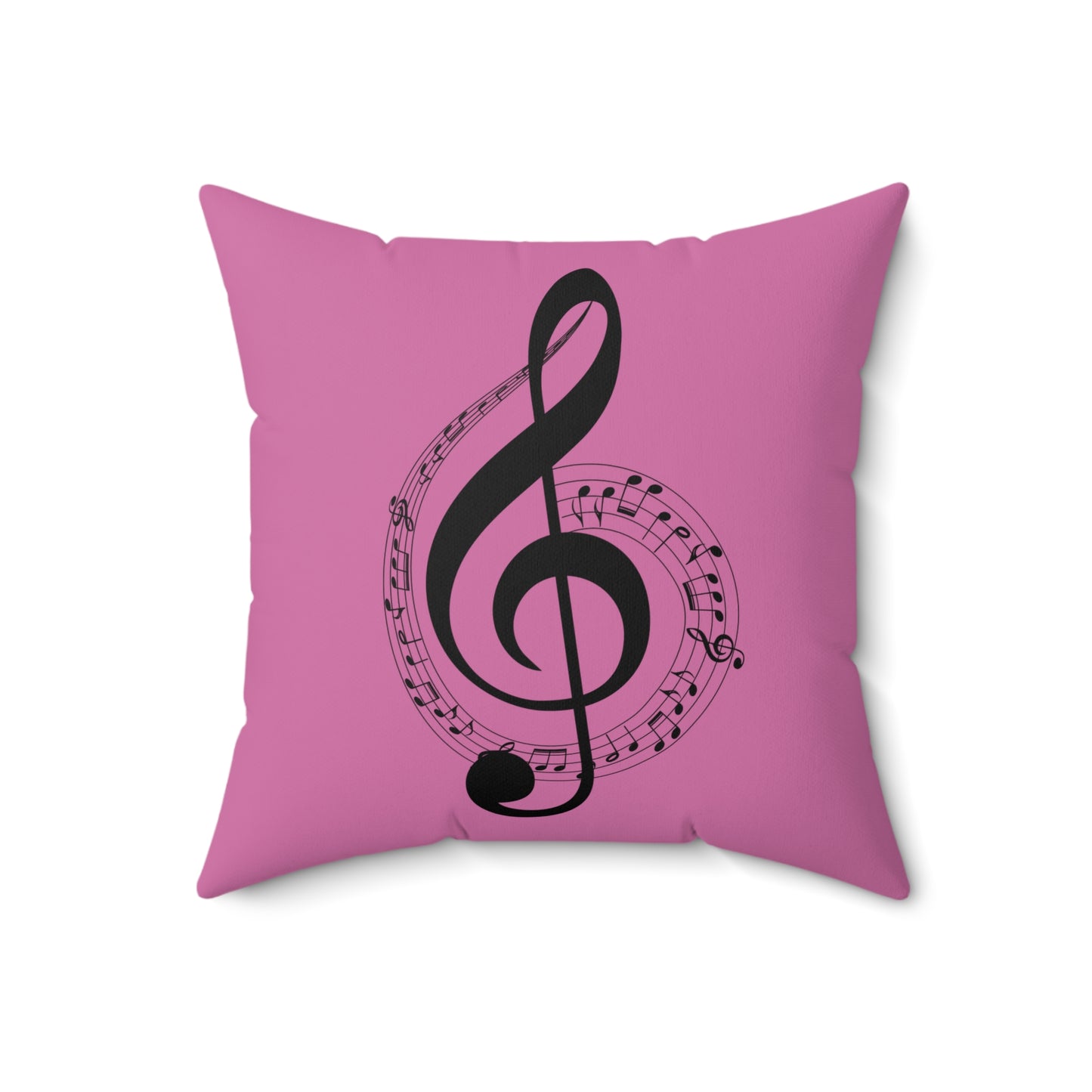 Musical Notes Pillow - Cozy Home Decor, Gift for Music Lovers, Birthday, Music Themed Decoration, Soft Square Cushion