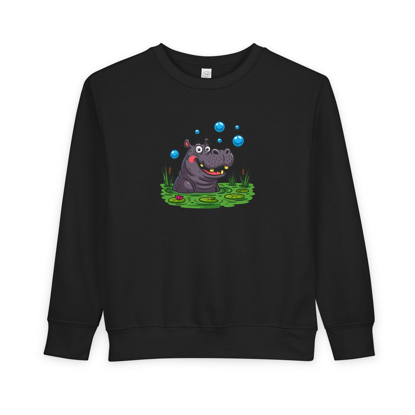 Toddler Hippo Sweatshirt, Cute Animal Apparel, Kids' Gift Idea, Birthday Present, Playful Toddler Clothes, Animal Lover Sweatshirt