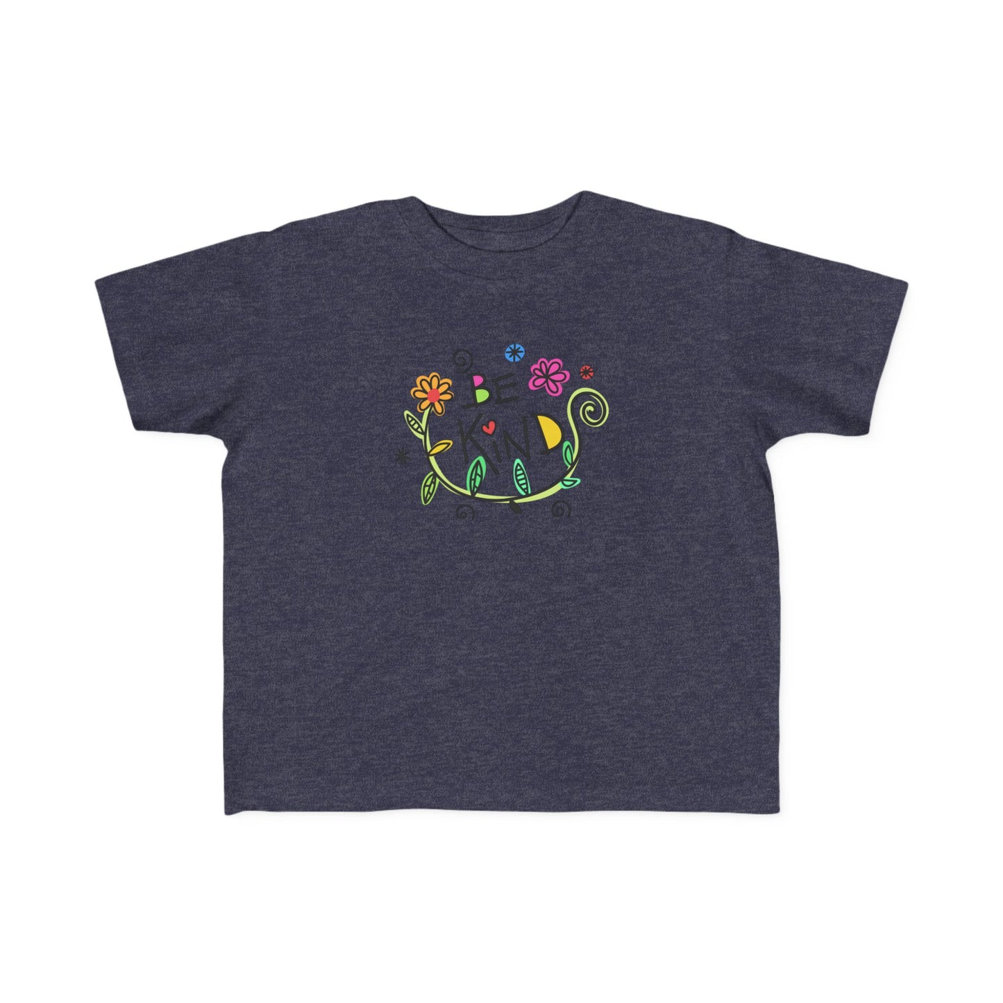 Whimsical Toddler Tee - 'Be Kind' Design, Cute Kids' Shirt, Floral Graphic Tee, Toddler Gift, Inspirational Apparel