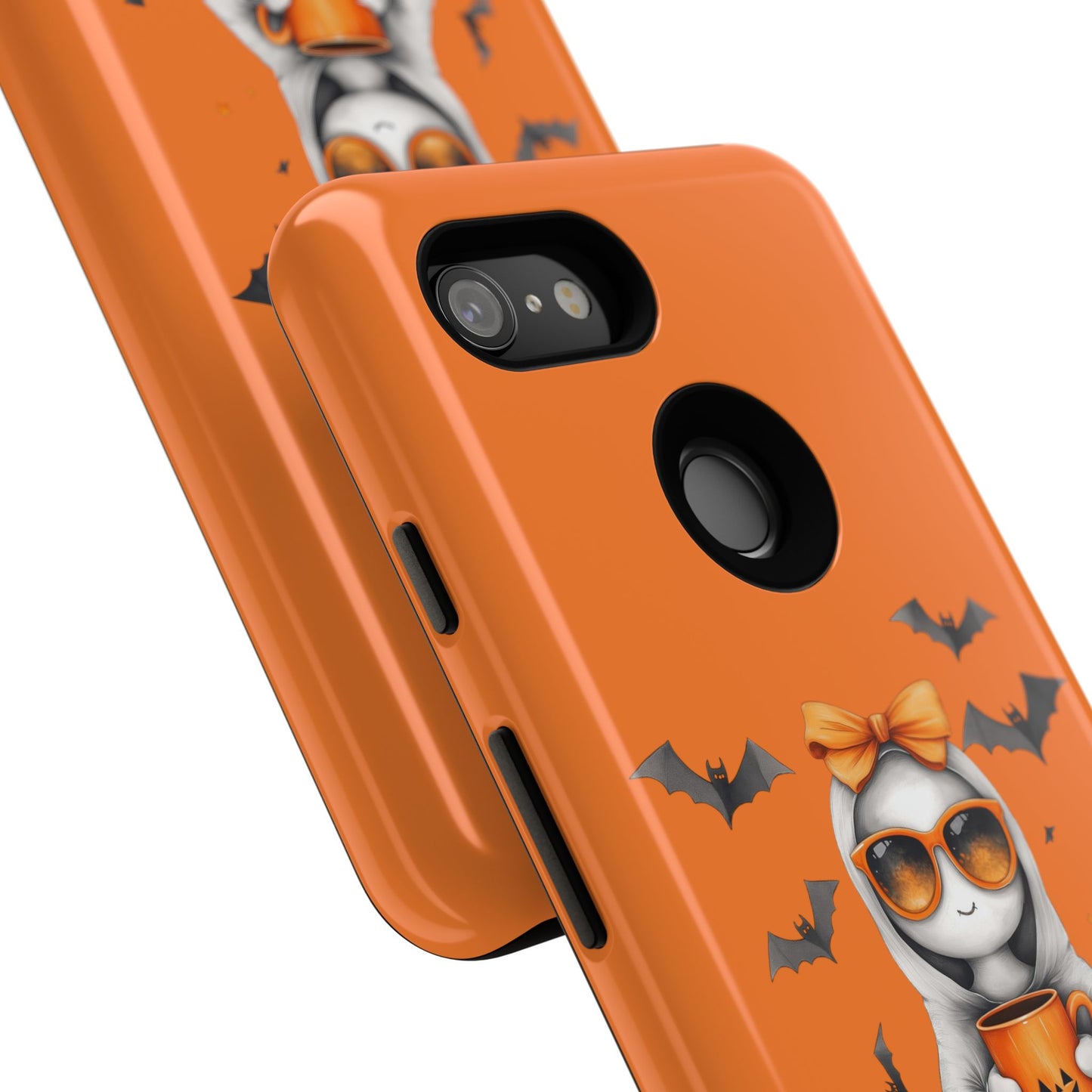Halloween Ghost Phone Case, Cute Cat Ghost Case, Autumn Phone Cover, Spooky Season Gift, Trick or Treat Case