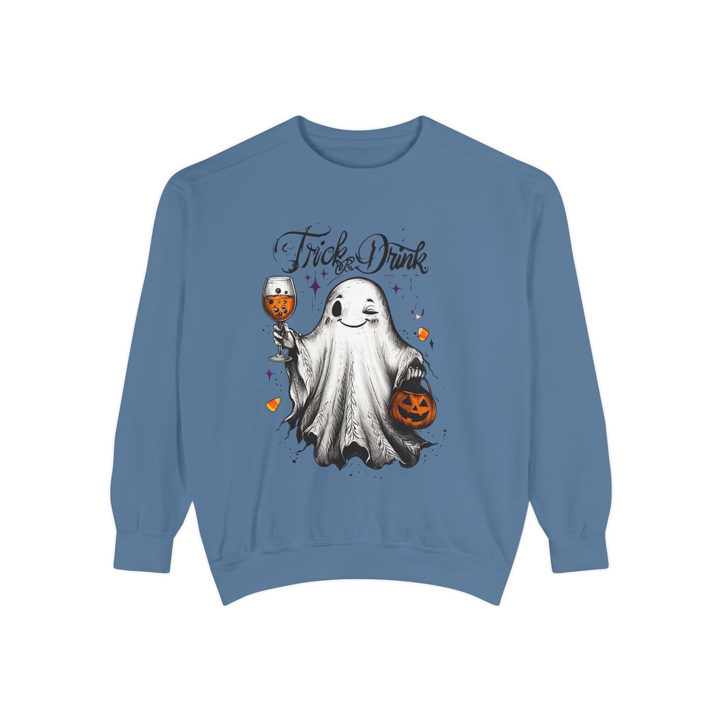 Spooky Ghost Sweatshirt | Trick or Treat Apparel, Halloween Gift, Cozy Unisex Top, Fall Fashion, Casual Wear