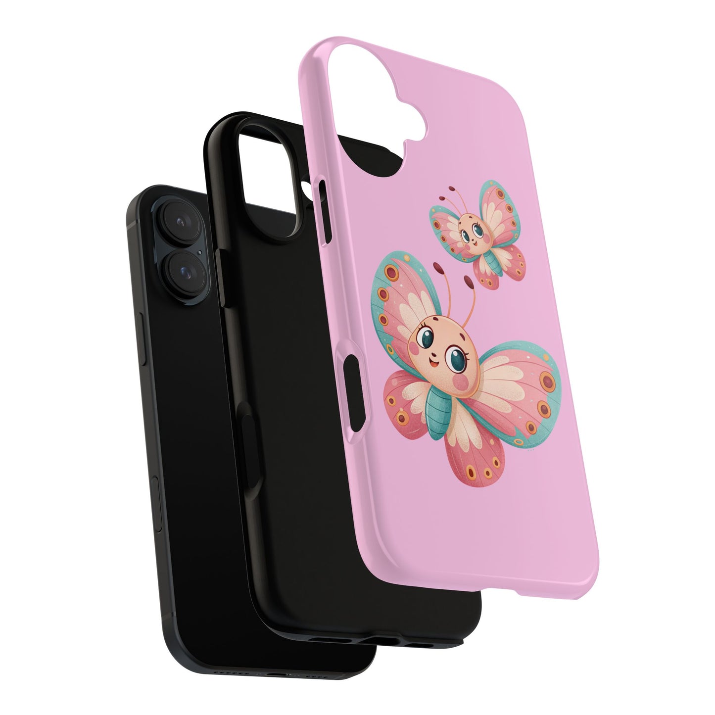 Cute Butterfly Phone Case, Tough Phone Cover, Girly Phone Accessory, Unique Gift for Her, Kids Phone Case, Floral Design Case