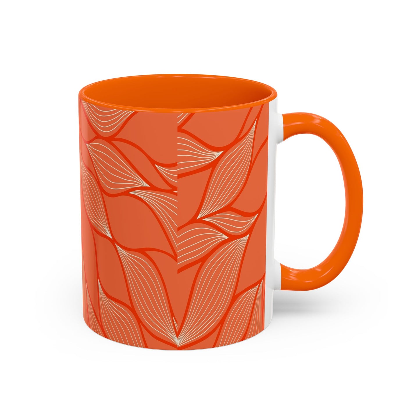 Stylish Accent Coffee Mug, Floral Pattern Drinkware, Unique Gift for Coffee Lovers, Home Decor, Kitchenware, Vibrant Design