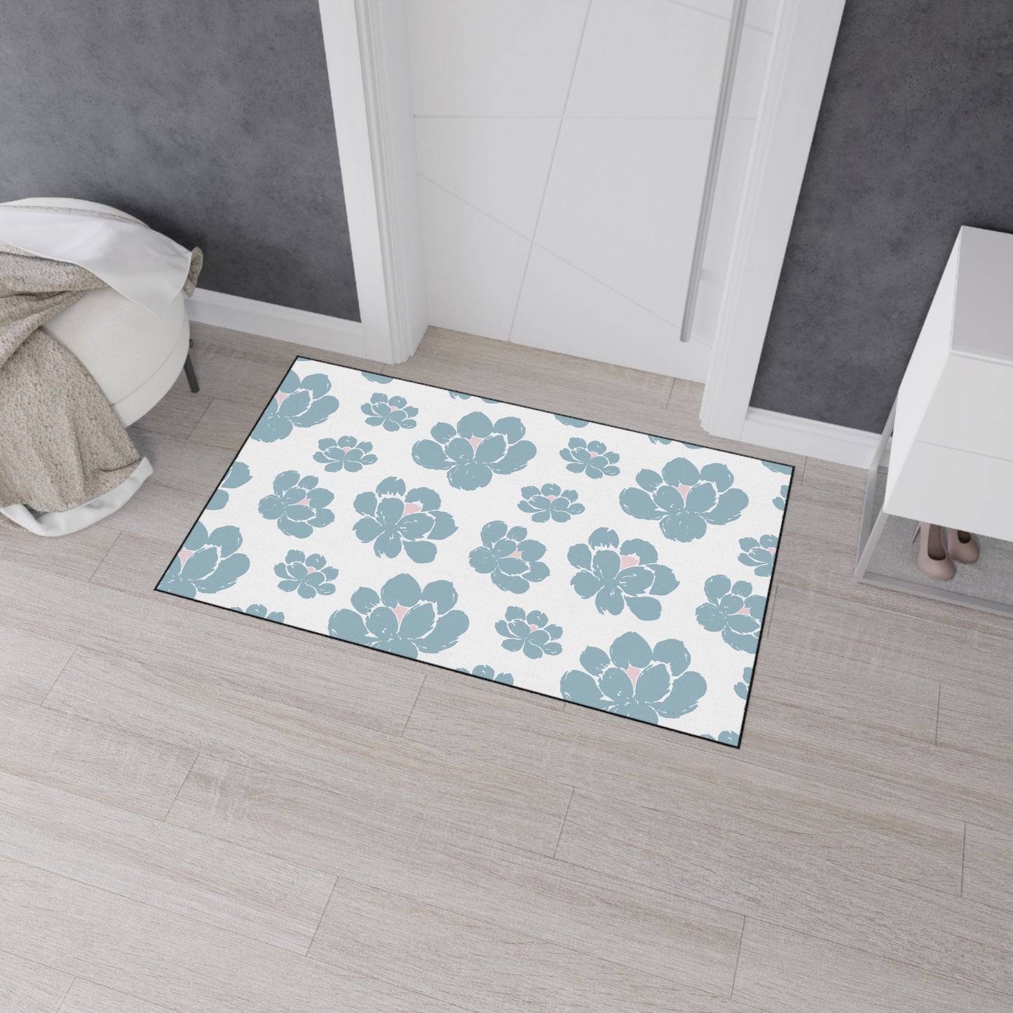 Floral Heavy Duty Floor Mat - Durable Entrance Rug, Non-Slip, Home Decor, Kitchen Textile, Gifts for Housewarming