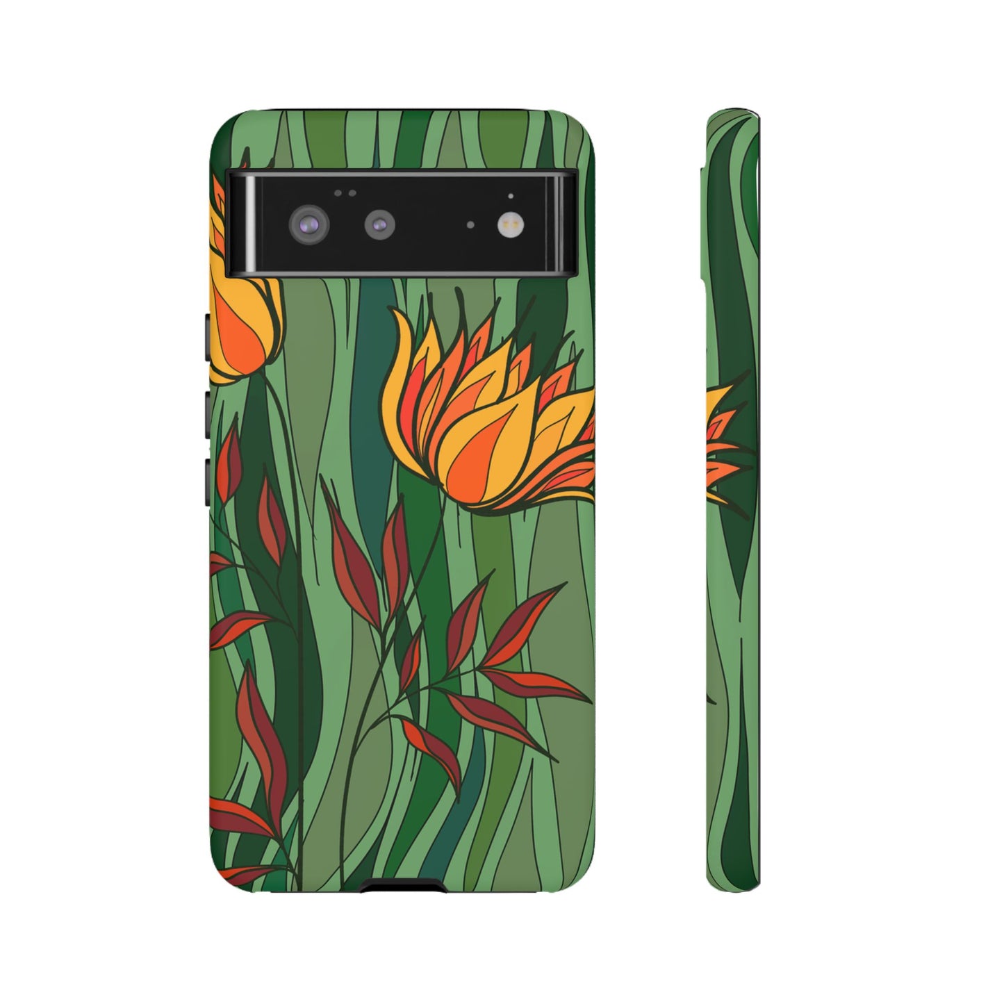 Vibrant Floral Phone Case, Nature-Inspired Tough Case, Eco-Friendly Cover, Unique Gift for Nature Lovers, Spring Decor