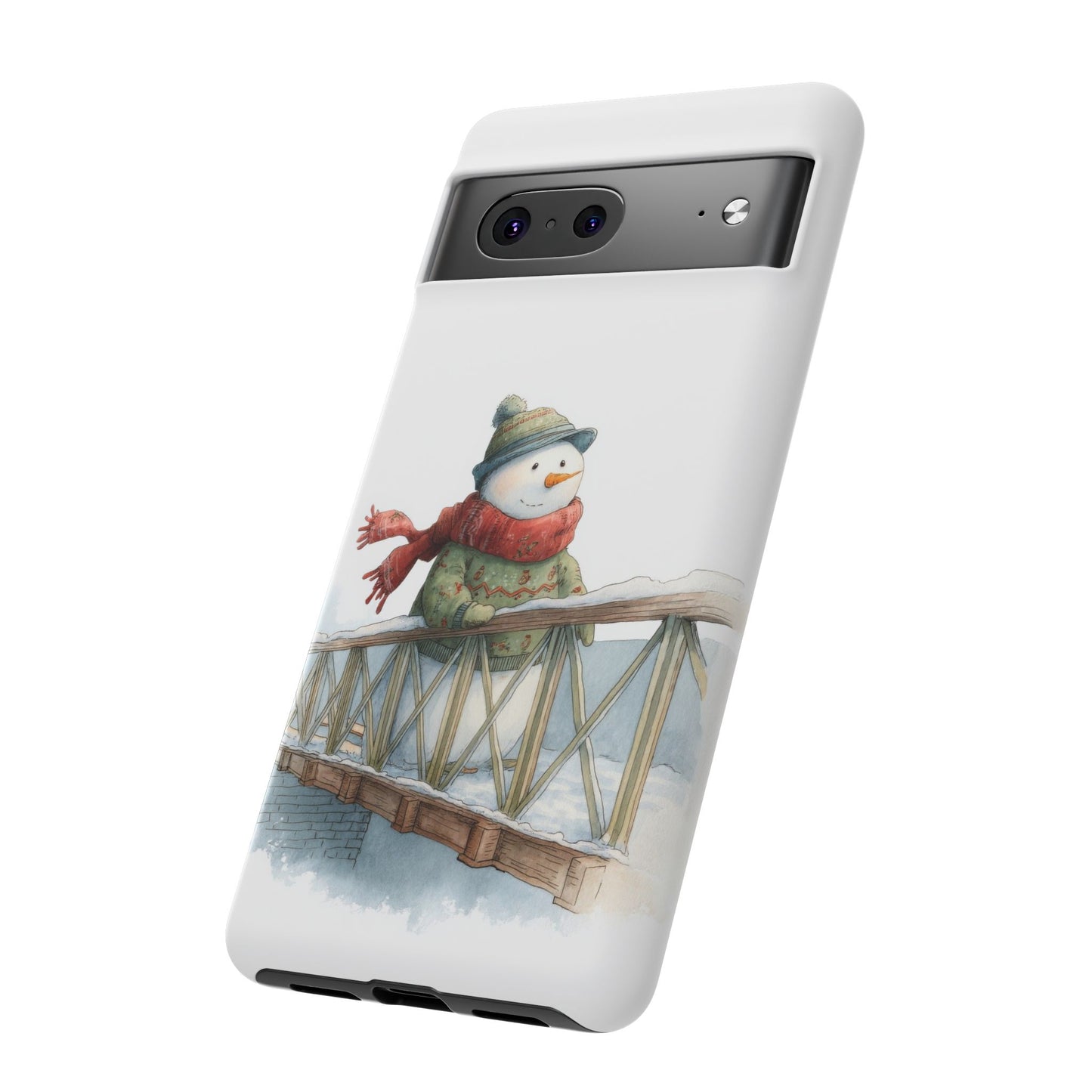Snowman Phone Case – Winter Holiday Gift, Cute Snowman Design, Winter Accessories, Protective Phone Case, Unique Christmas Present