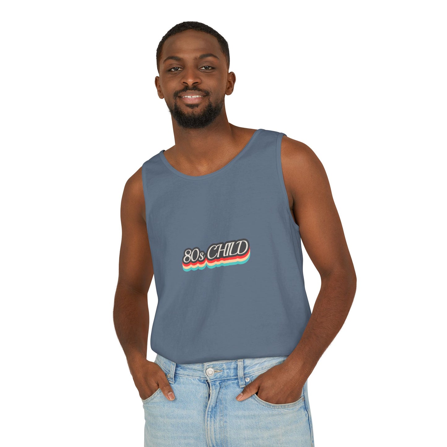 80s Child Unisex Tank Top | Retro Summer Wear, Vintage Style Shirt, Gift for 80s Lovers, Bohemian Fashion, Nostalgic Apparel