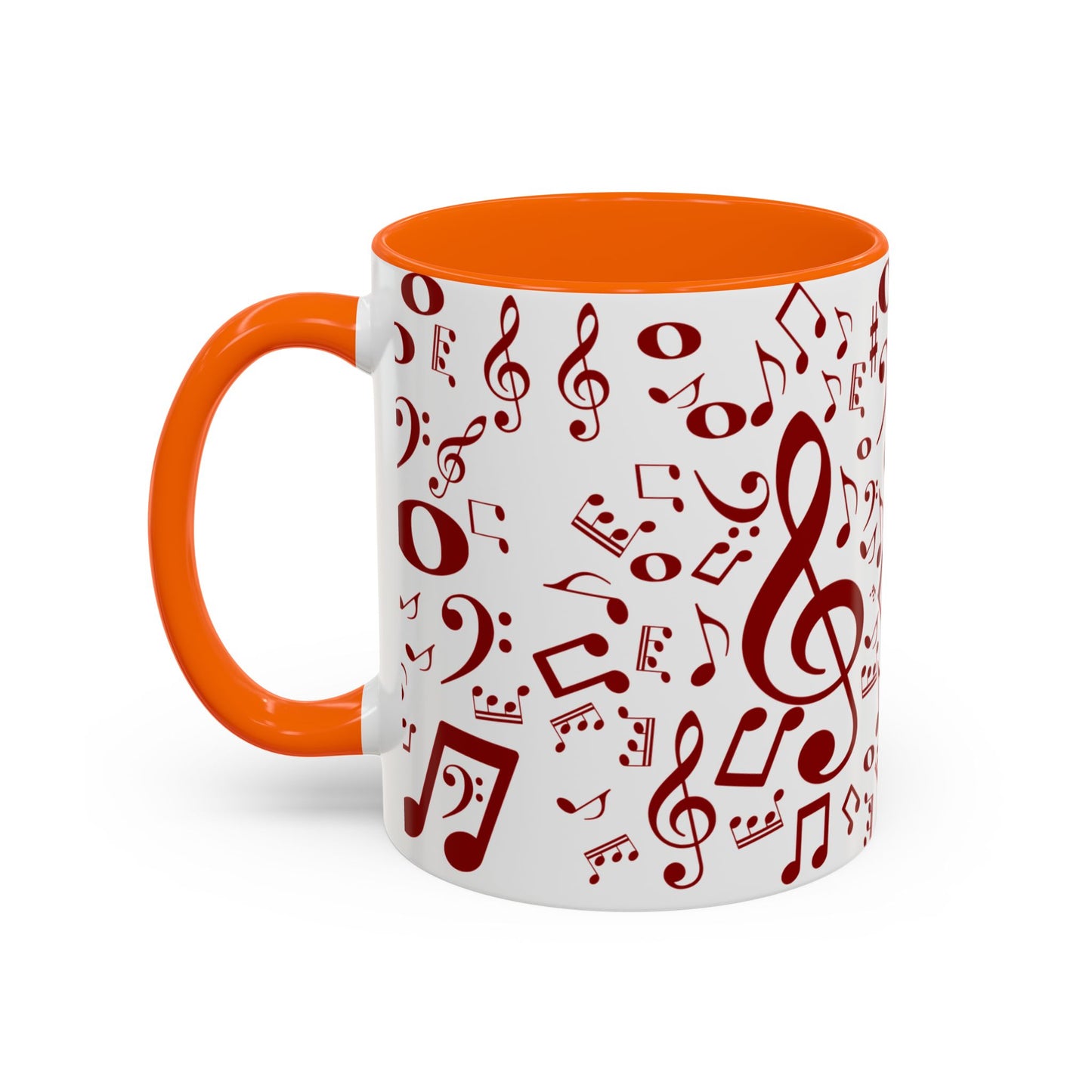 Accent Coffee Mug (11, 15oz) - Musical Notes