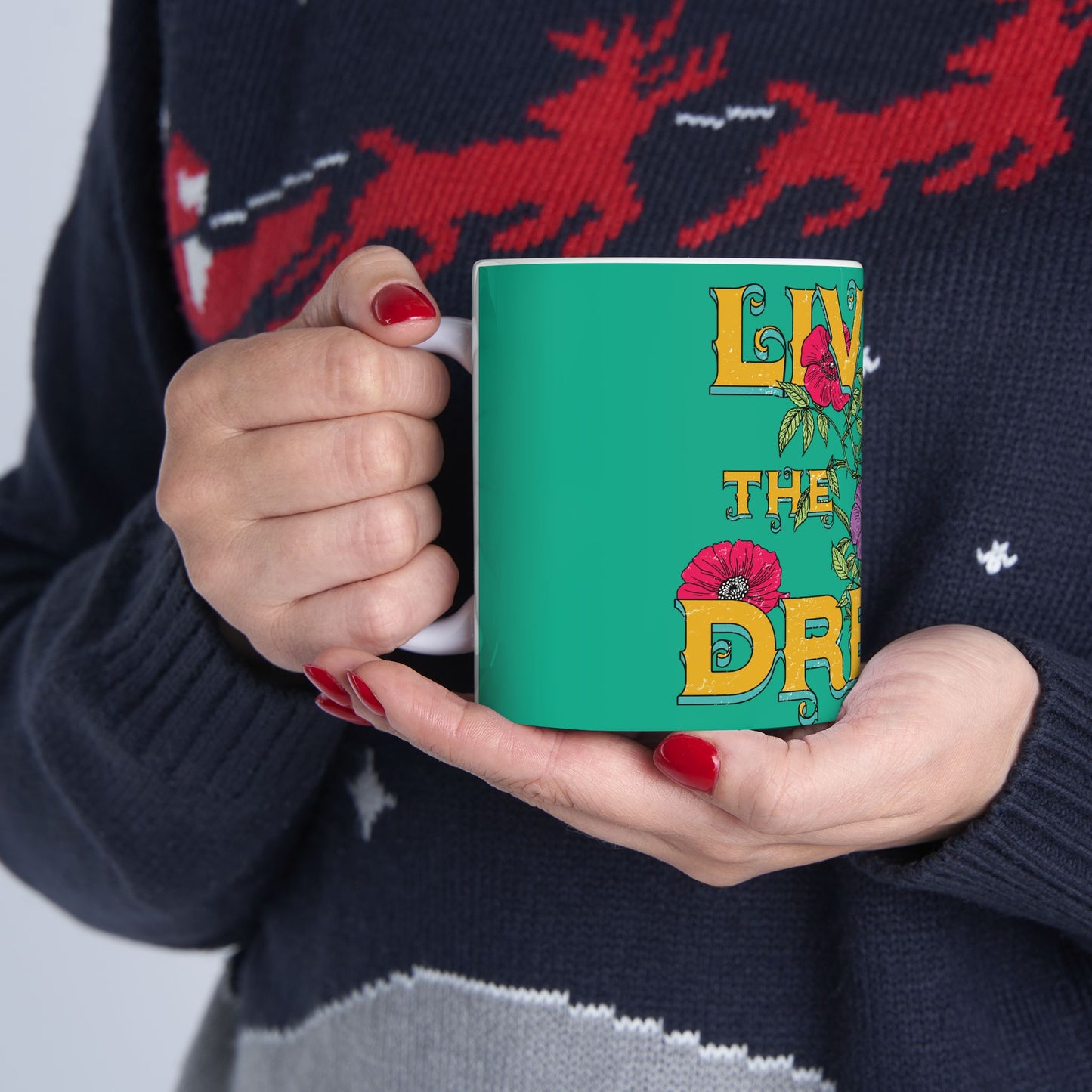 Living the Dream Ceramic Mug - Cozy Coffee Cup for Dreamers, Inspirational Gift, Tea Lover's Delight, Motivational Drinkware, Home & [...]