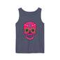 Colorful Dia de los Muertos Skull Tank Top, Unisex Summer Tee, Festival Wear
