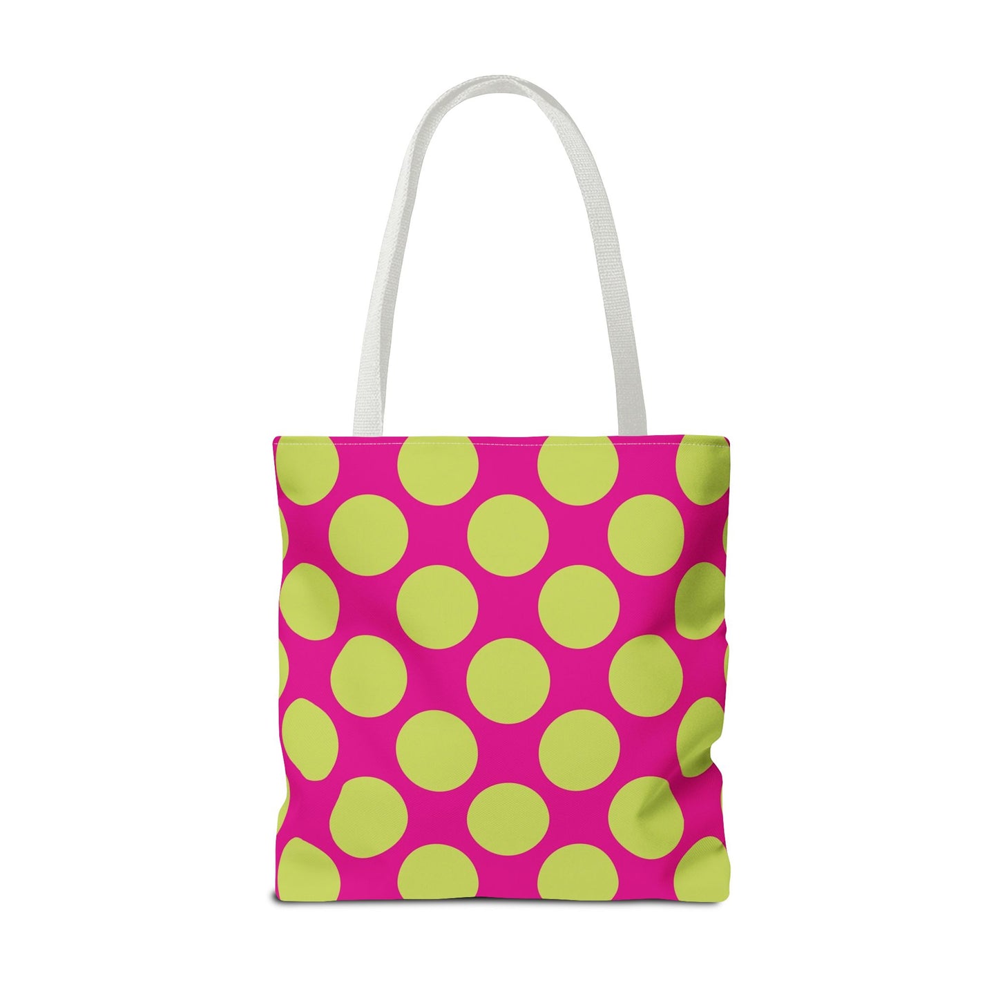 Vibrant Polka Dot Tote Bag, Colorful Shopping Bag, Eco-Friendly Tote