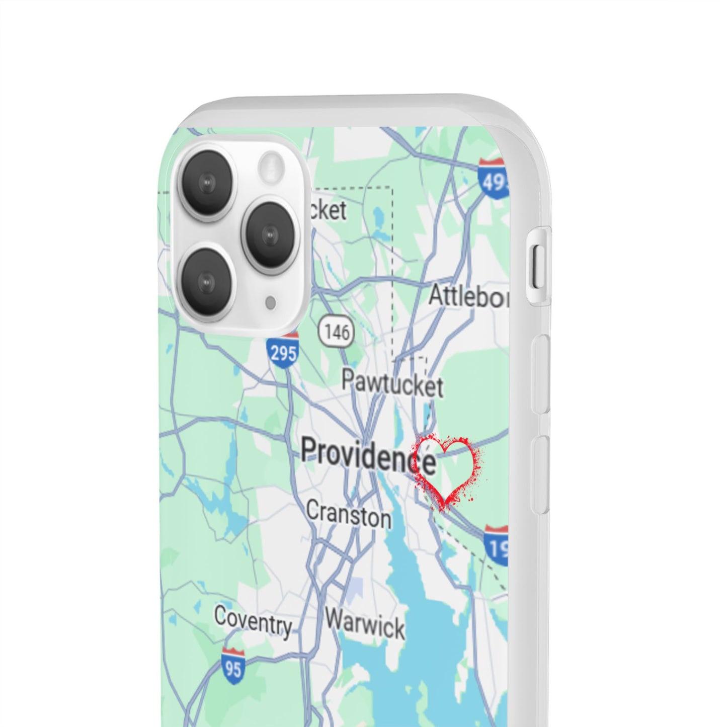 Providence Heart Map Phone Case - Custom Flexible Smartphone Protector, Gift for Her, Map Lover's Accessory, Personalized Case, Travel [...]
