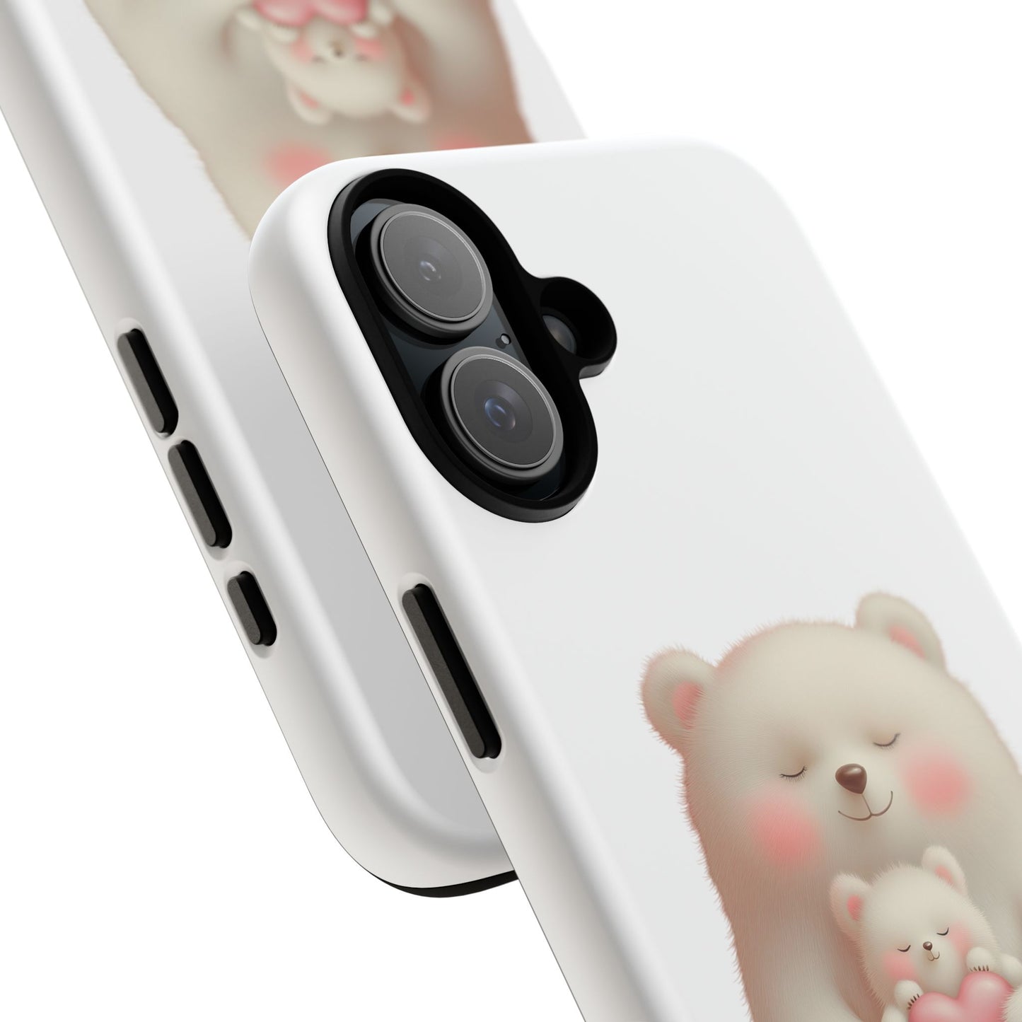 Cute Bear Phone Case, Tough Cases, Animal Lover Gift, Kids Accessories, Mother’s Day, Heartwarming Design