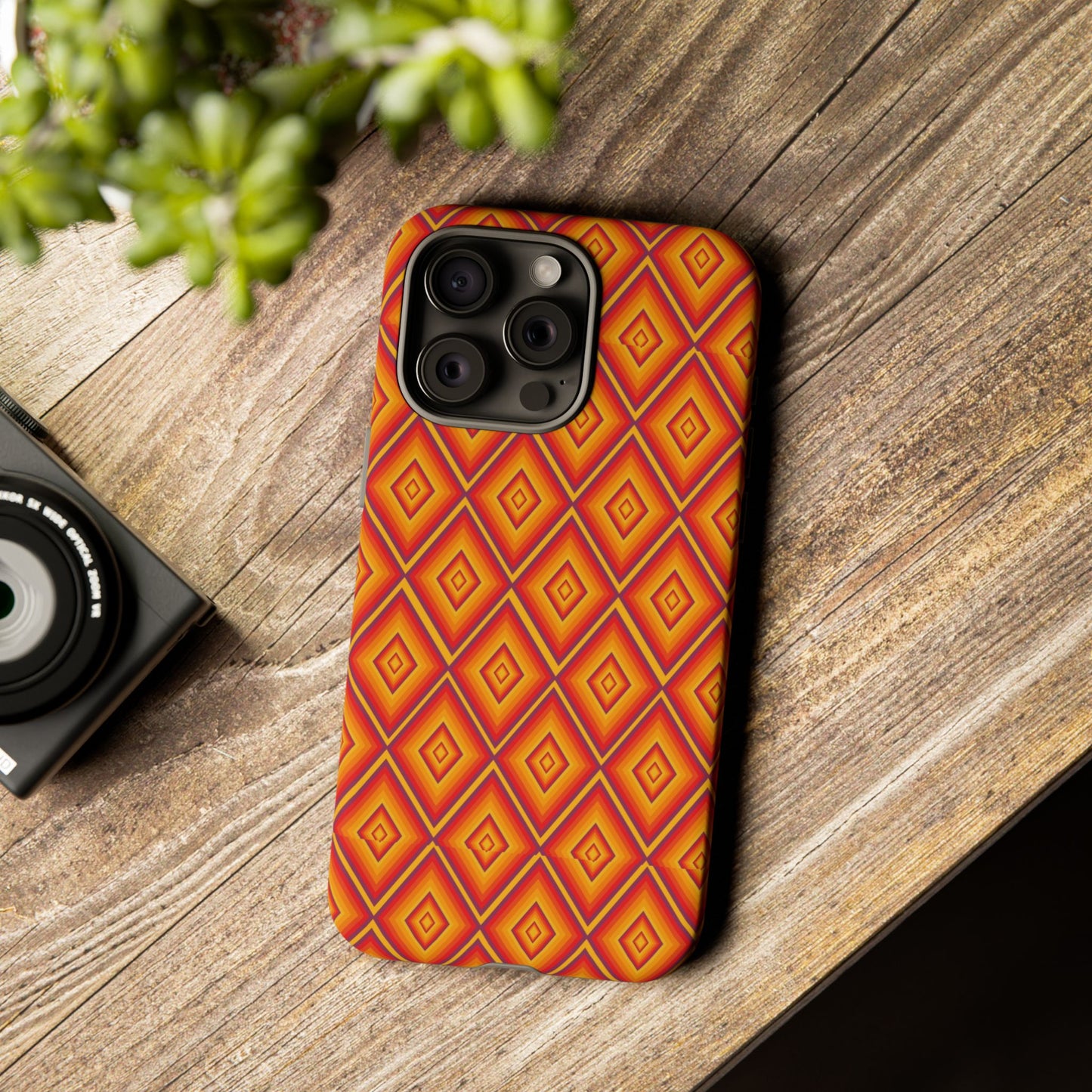 Geometric Phone Case, Tough Cases for Protection, Stylish Smartphone Cover, Vibrant Patterned Phone Accessory, Unique Gift Idea, [...]