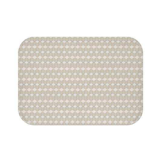 Stylish Bath Mat with Modern Wave Design, Non-Slip Bathroom Decor, Perfect for Relaxing Spaces, Ideal for Housewarming Gifts, Spa Inspired