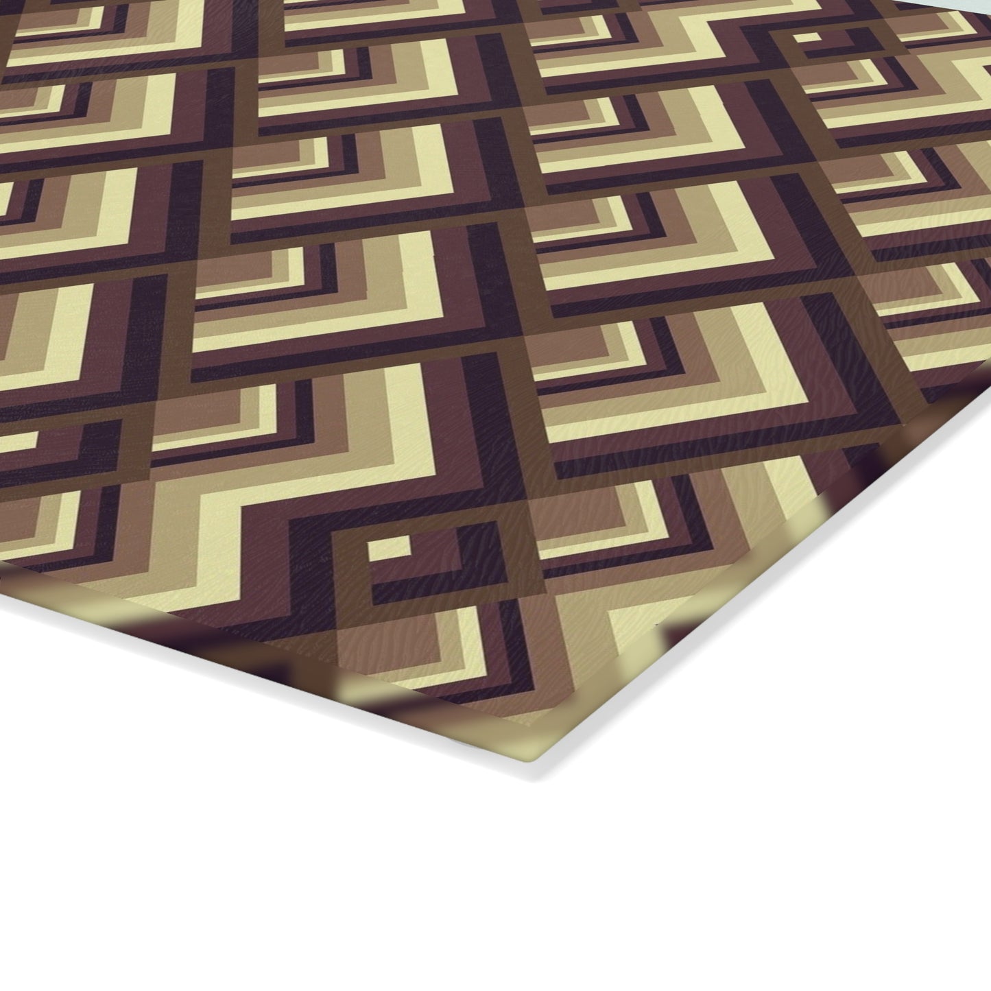 Geometric Glass Cutting Board, Modern Kitchen Decor, Unique Gift for Chefs, Housewarming, Wedding, Rustic Kitchen