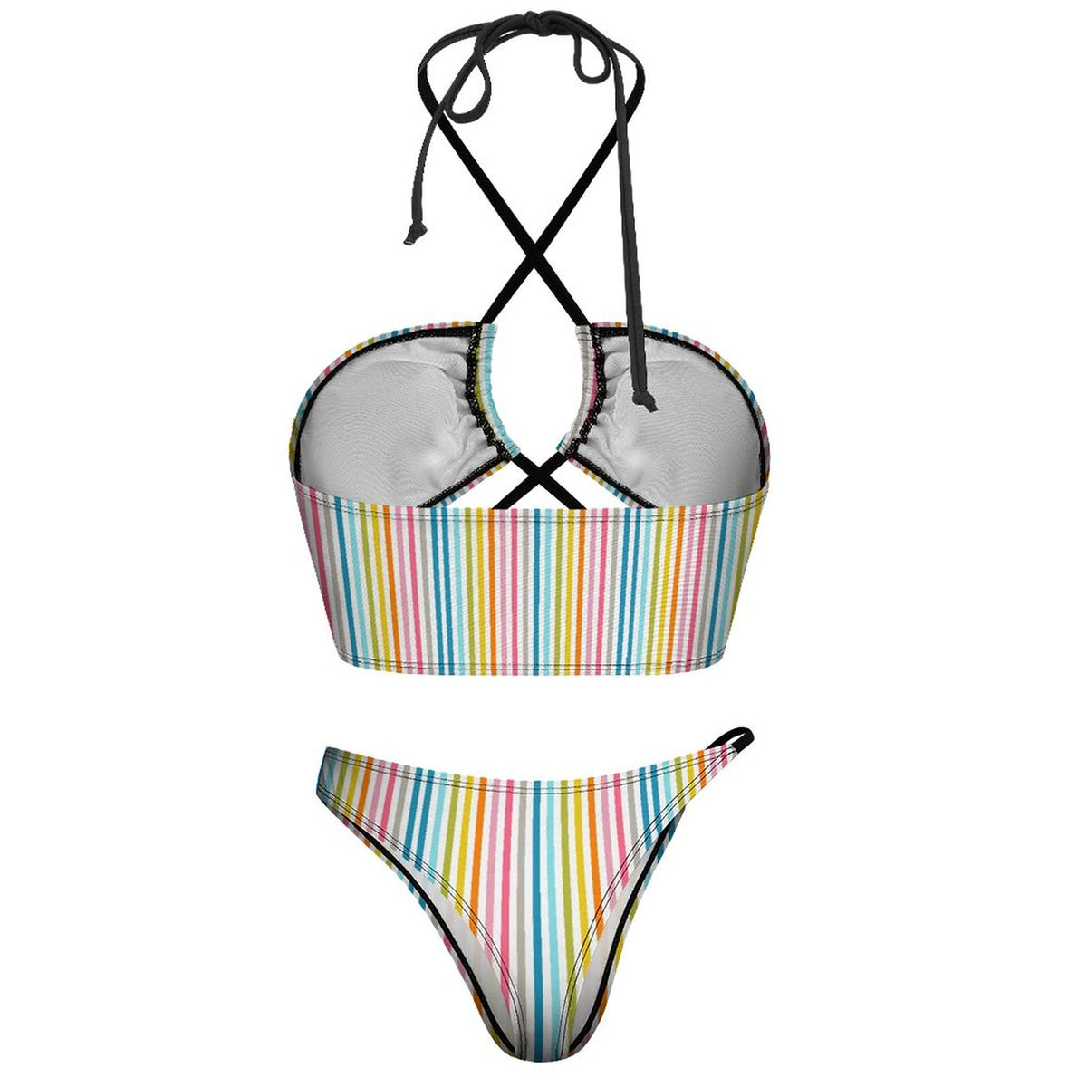 Rainbow striped Bikini Swimsuit
