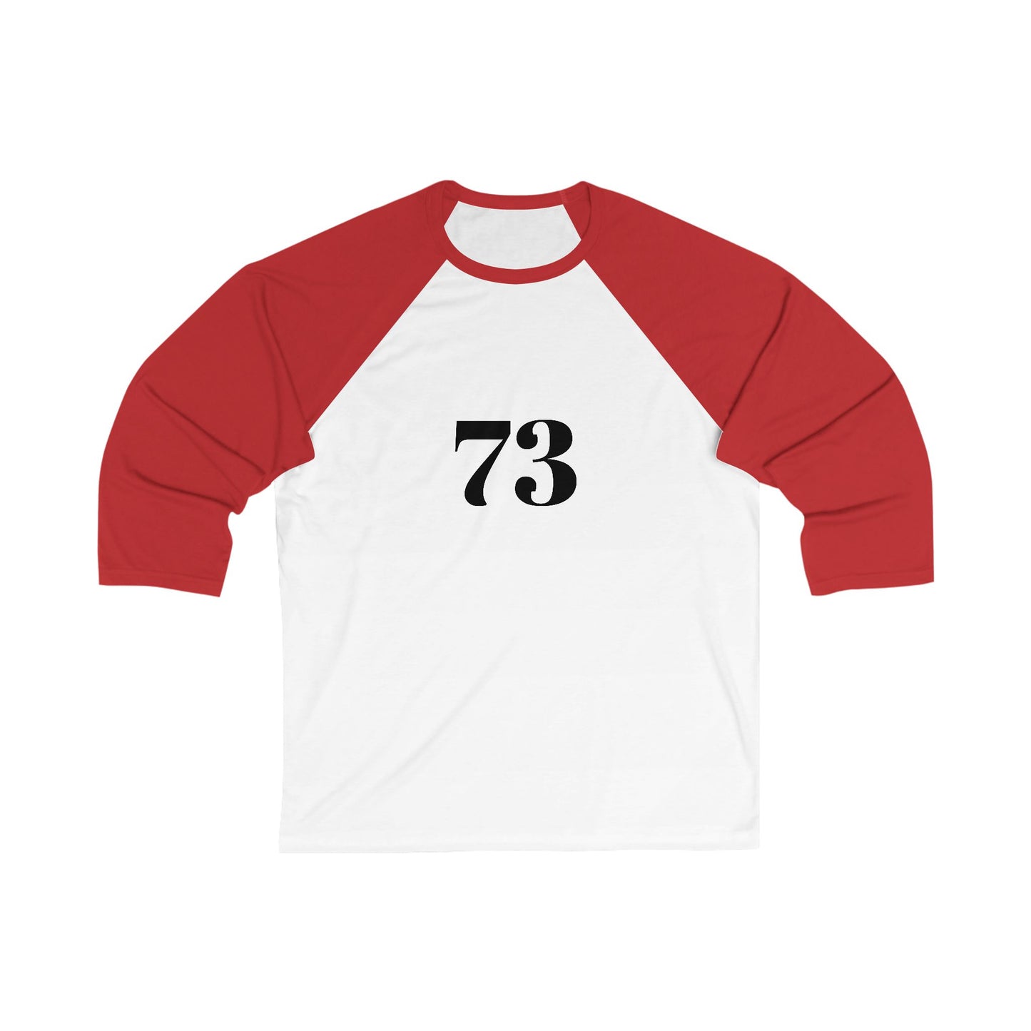 Casual Unisex Baseball Tee with 73 Design