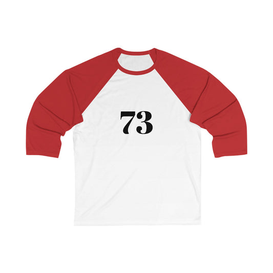 Casual Unisex Baseball Tee with 73 Design
