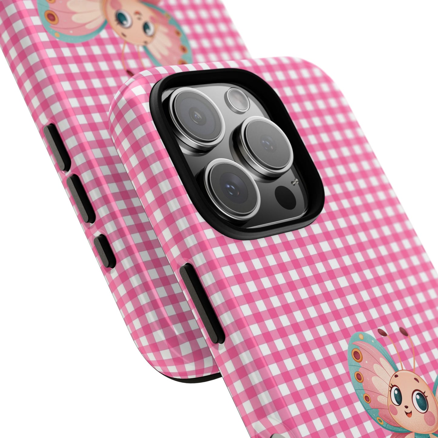 Cute Butterfly Phone Case, Tough Cases, Floral Phone Accessory, Gift for Her, Spring Fashion, Kids' Birthday Present, Pastel Aesthetic