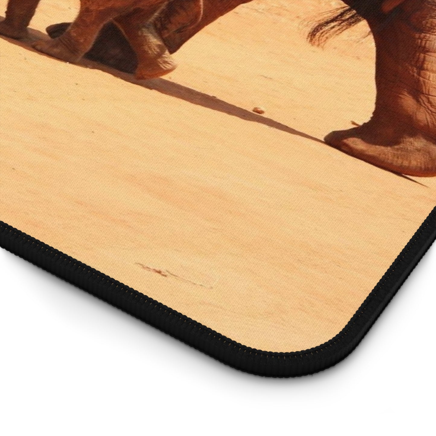 Elephant Family Desk Mat — Safari Wildlife Mouse Pad