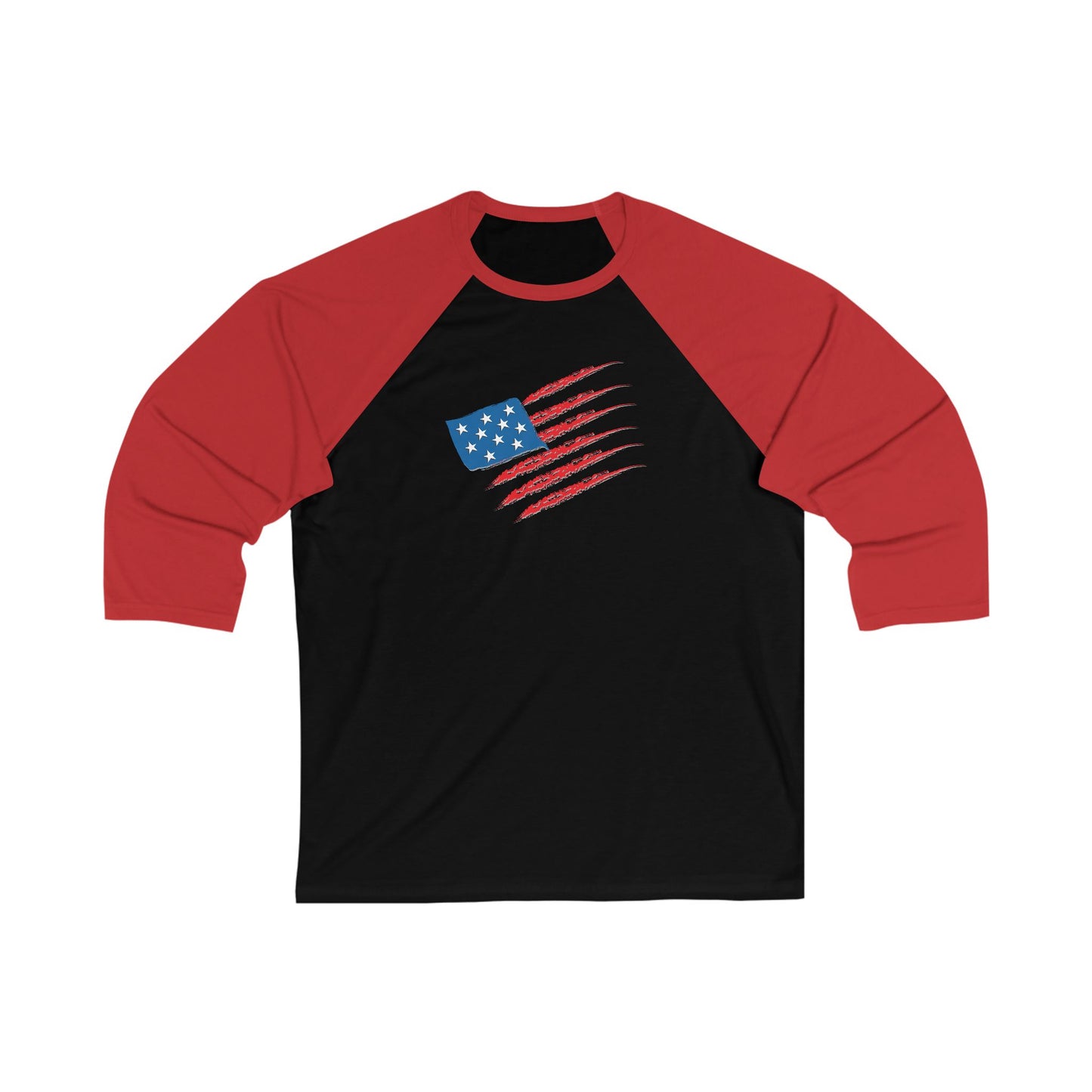 Patriotic Baseball Tee, Unisex 3/4 Sleeve Shirt, Casual Wear, Fourth of July Shirt, Summer Sports Tee, Americana Apparel