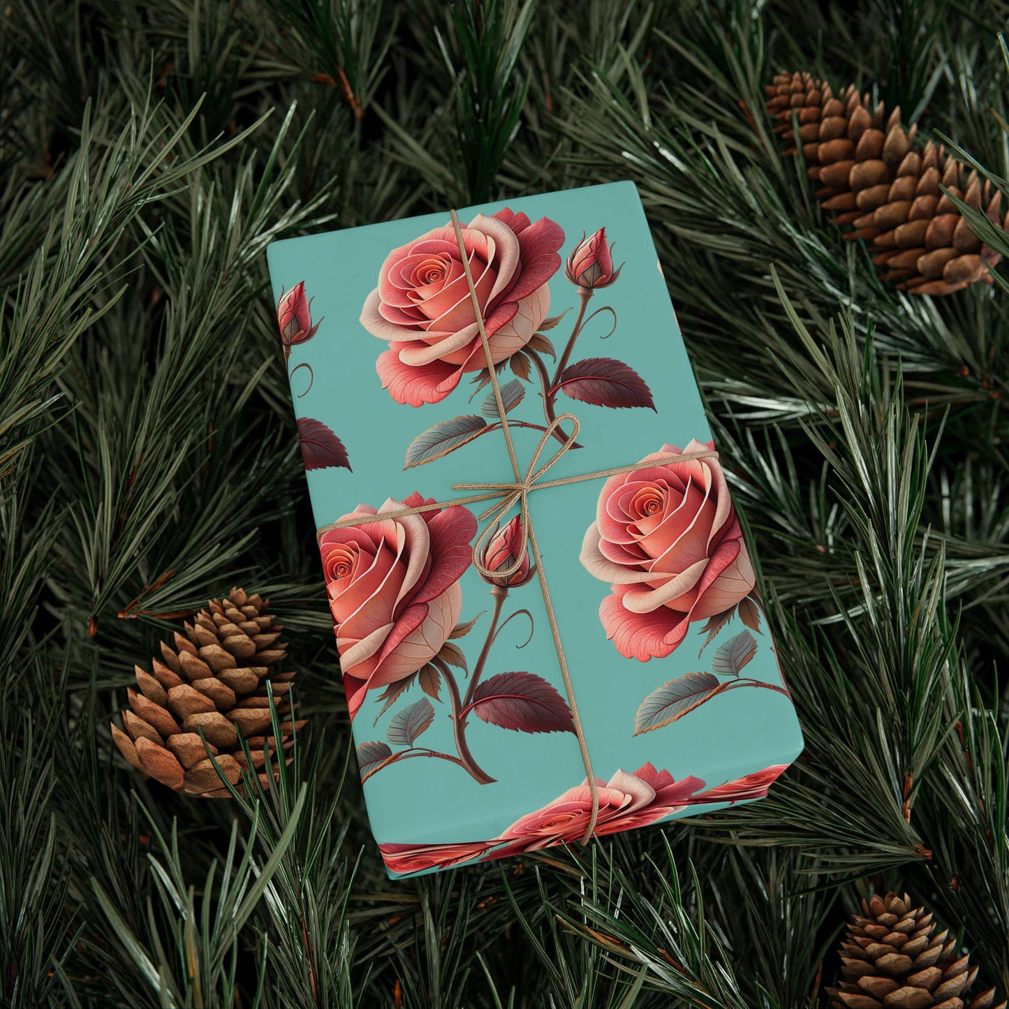 Floral Wrapping Paper, Vintage Rose Gift Wrap, Eco-Friendly Wrapping Sheets, Birthday, Bridal Shower, Holiday Packaging