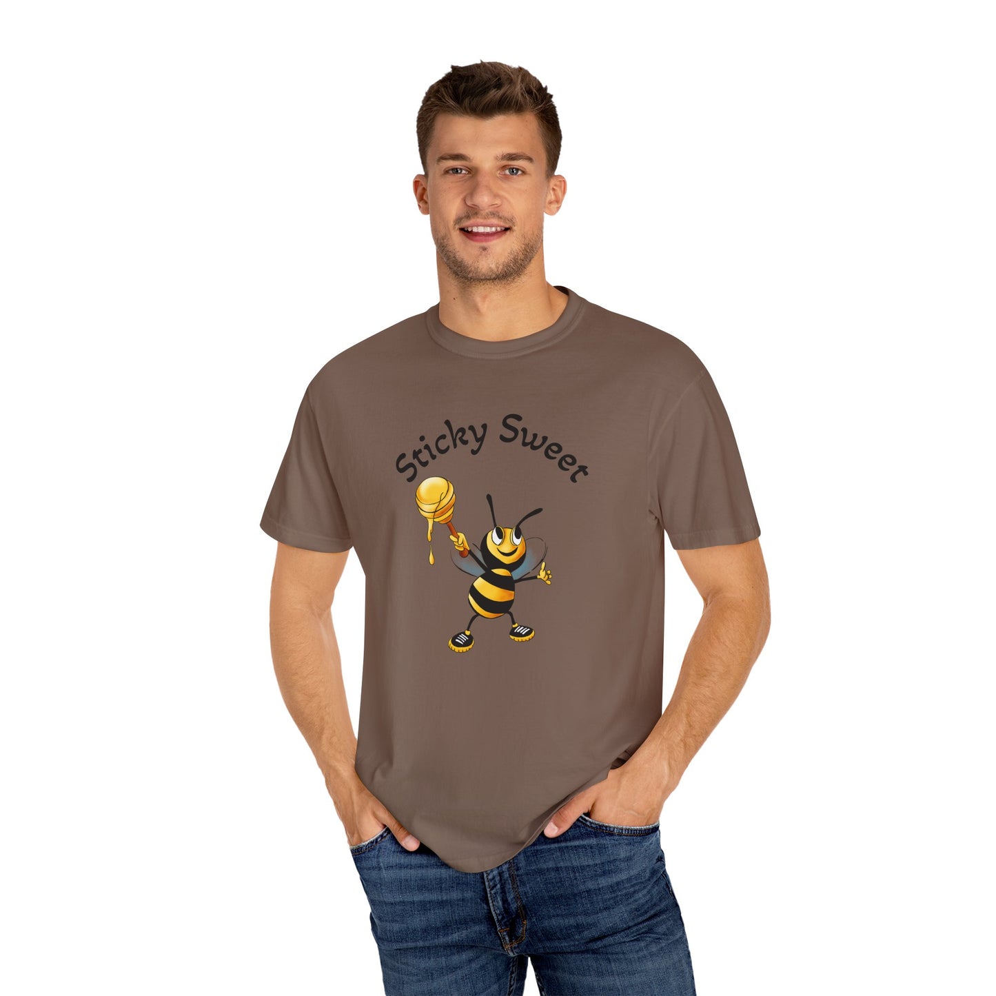 Bee-Themed Unisex T-Shirt - "Sticky Sweet" Graphic
