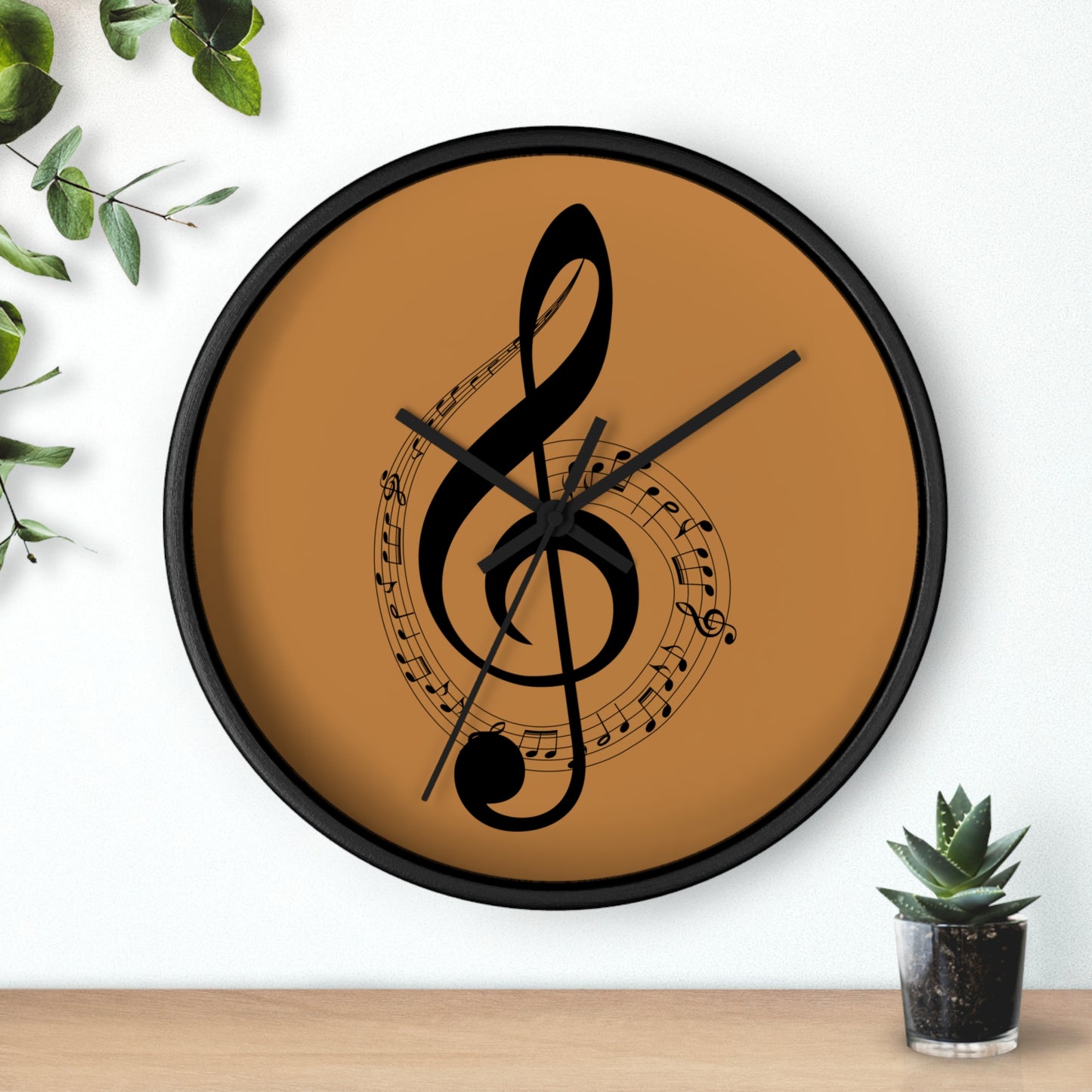 Musical Note Wall Clock, Elegant Home Decor, Perfect Gift for Music Lovers
