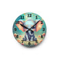 Cute Elephant Acrylic Wall Clock, Colorful Nursery Decor, Kids Room